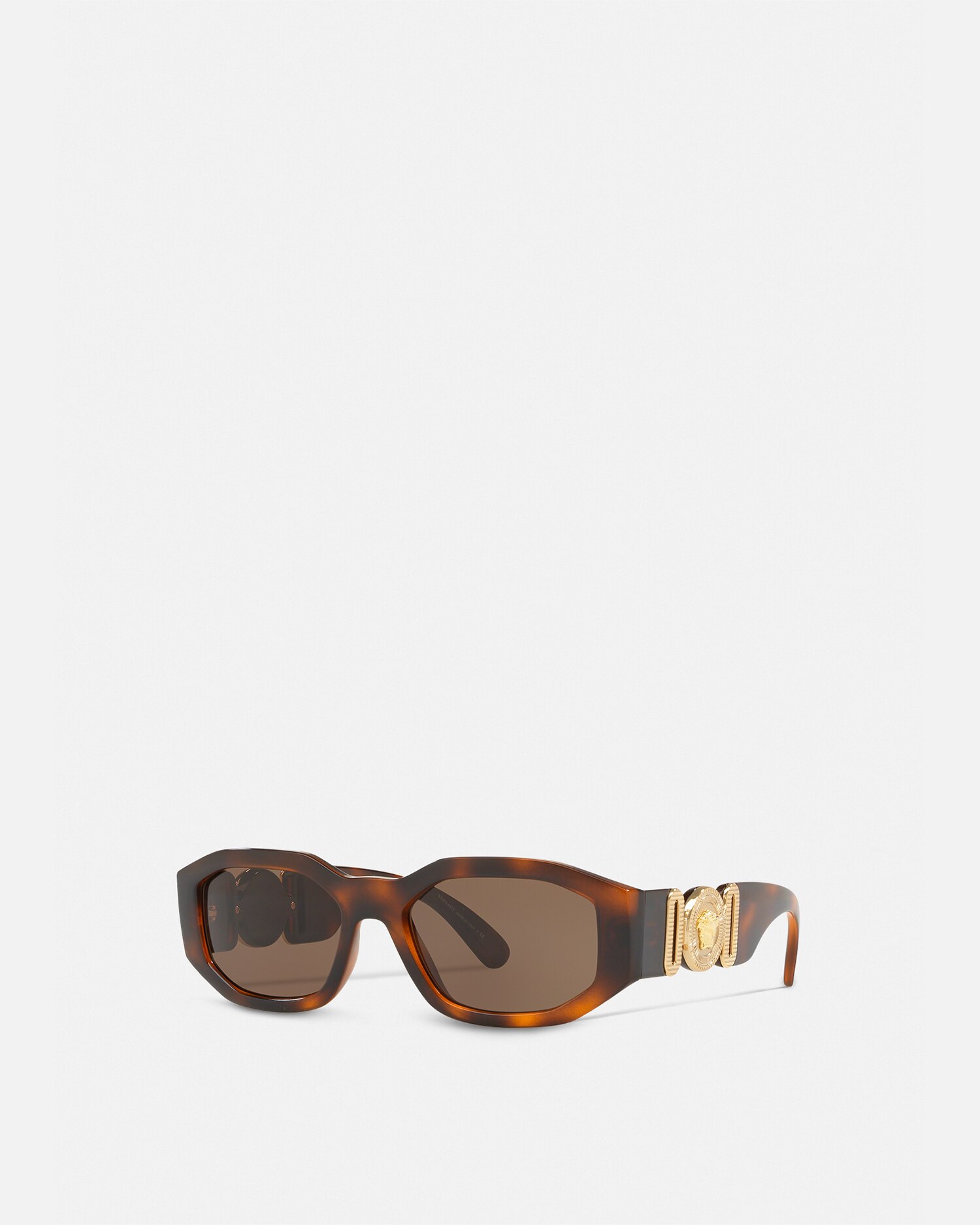 Shop Versace Medusa Biggie Sunglasses In Havana