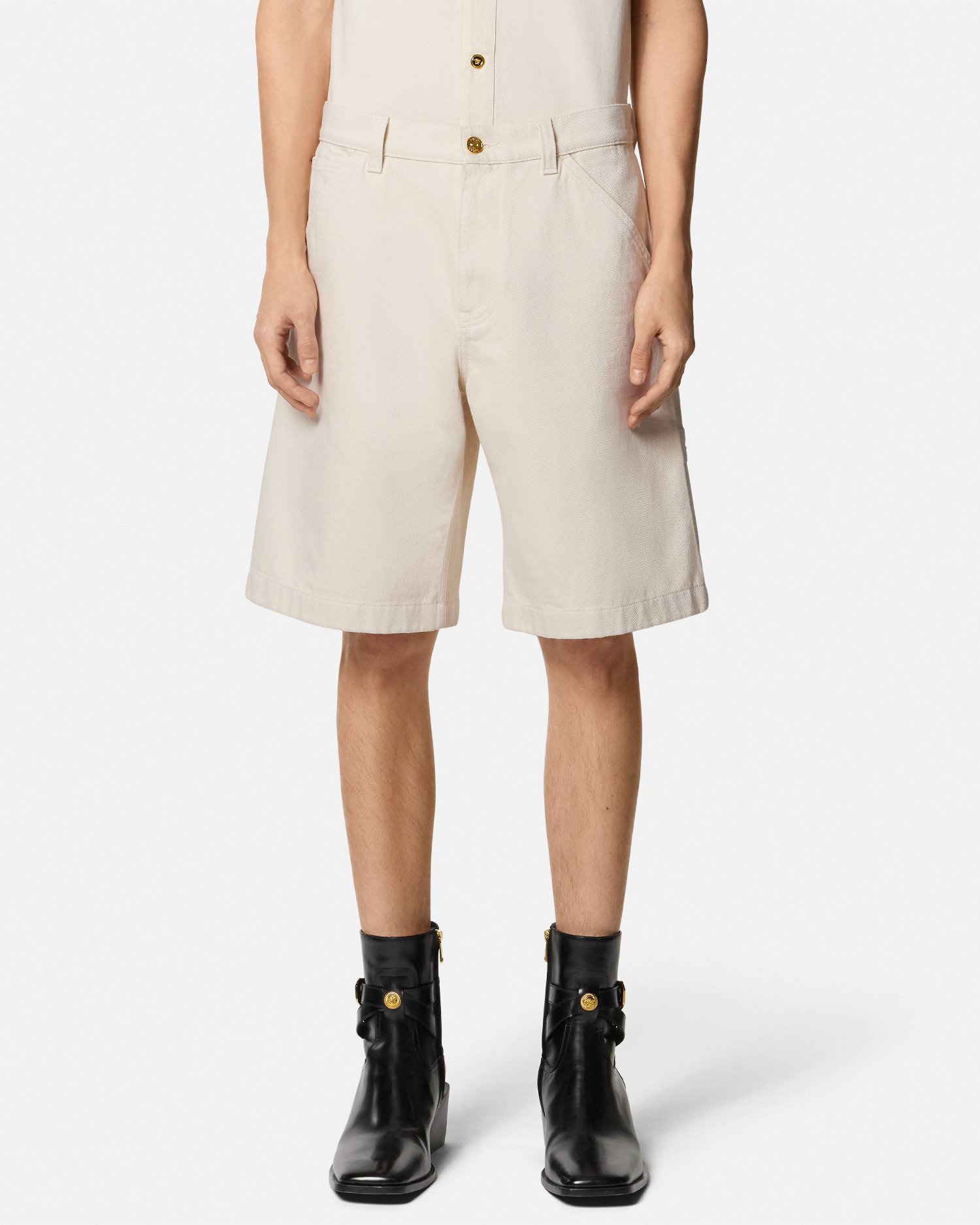 Medusa Biggie Carpenter Denim Shorts
