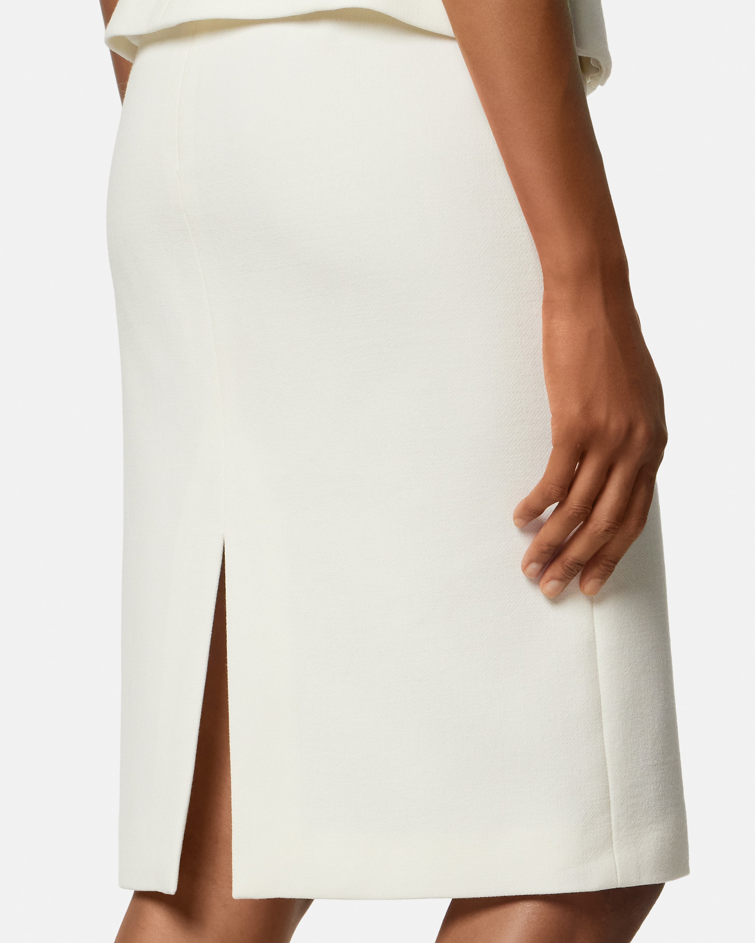Double-Wool Crêpe Pencil Skirt