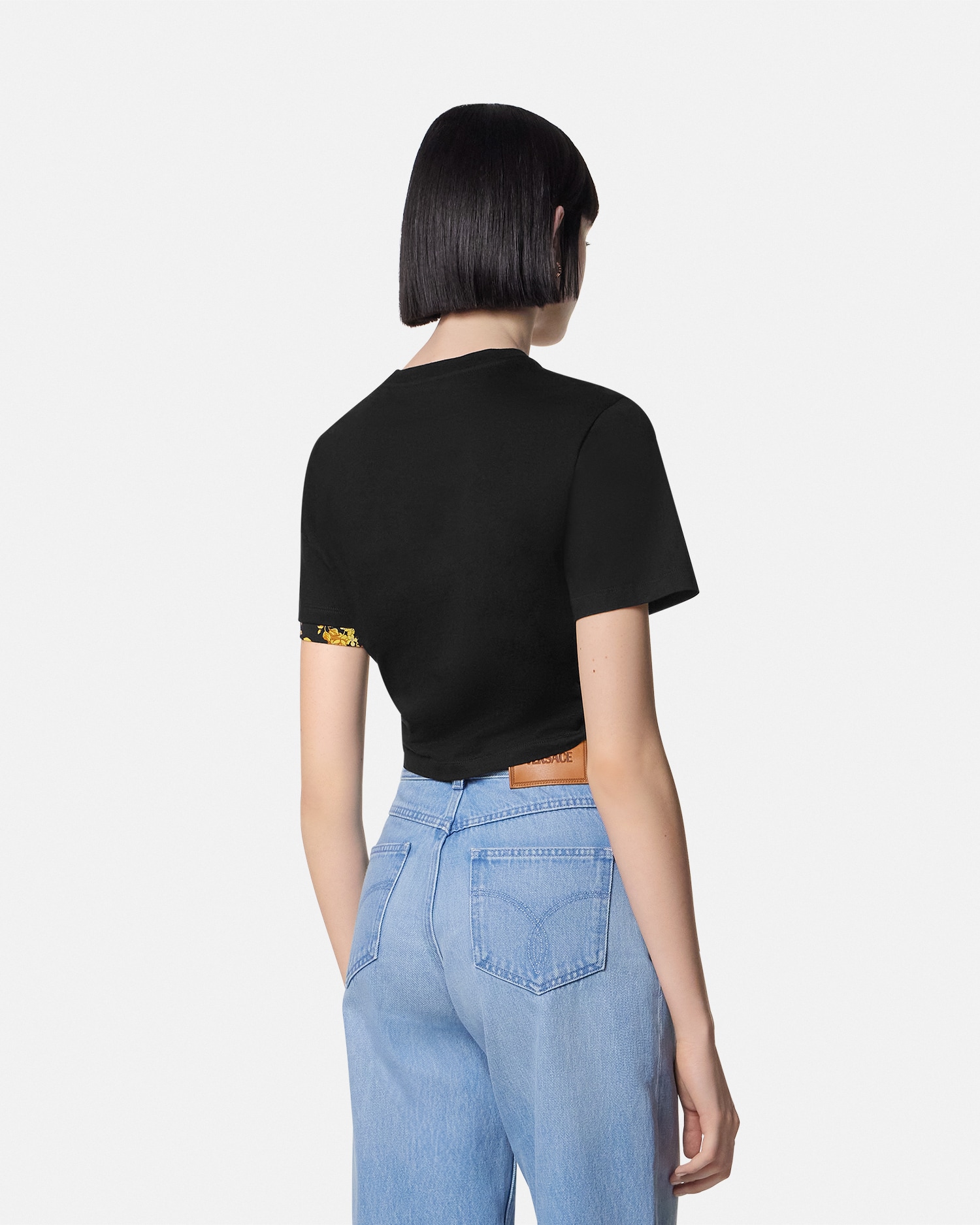 Barocco Safety Pin Crop T-Shirt