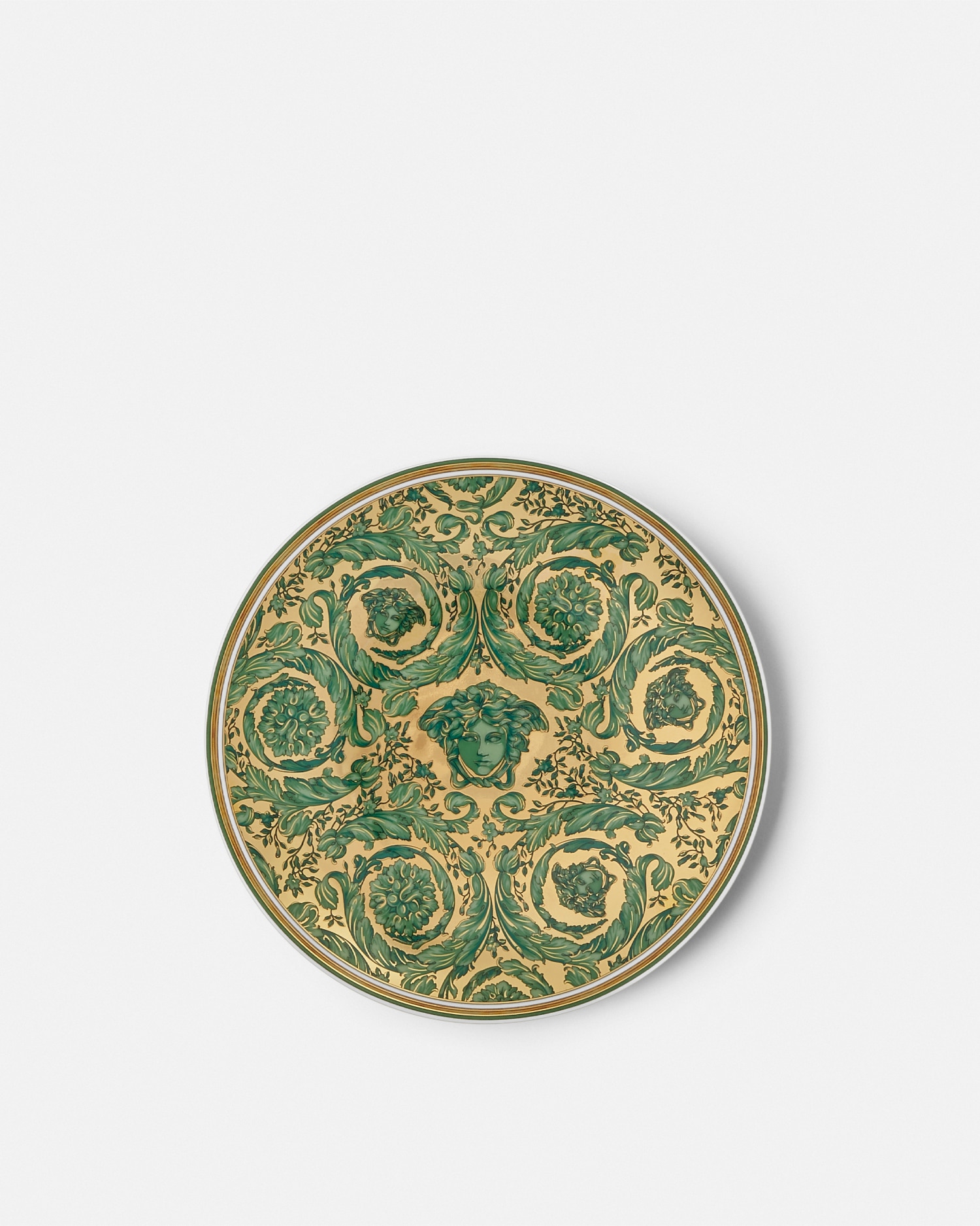 Versace Medusa Garland Plate 17 Cm In Green