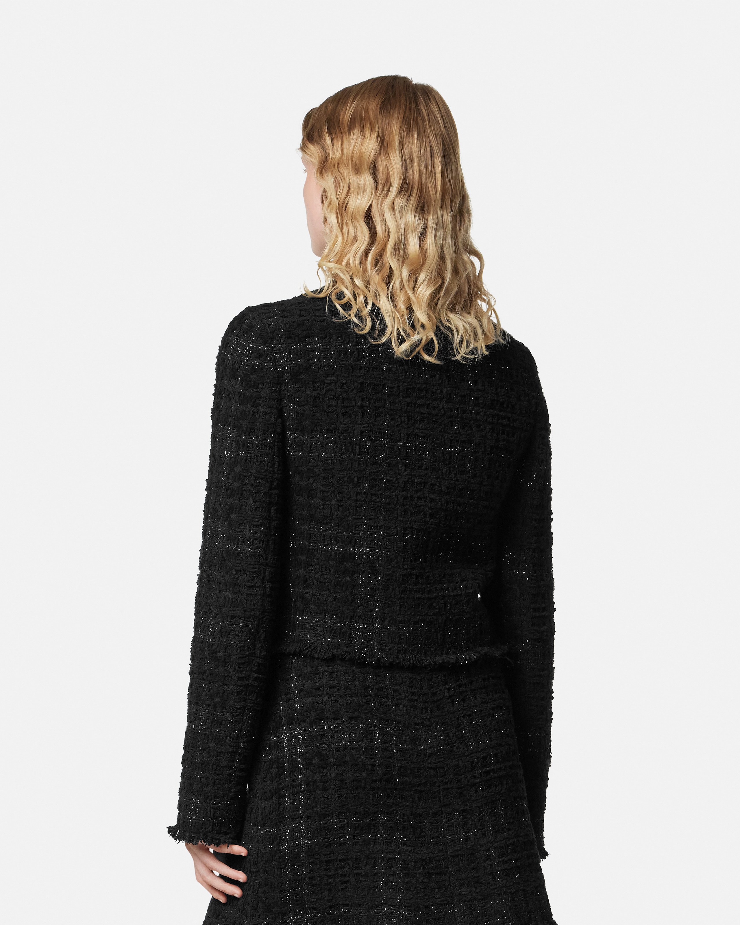 Tweed Cotton Cardigan Jacket