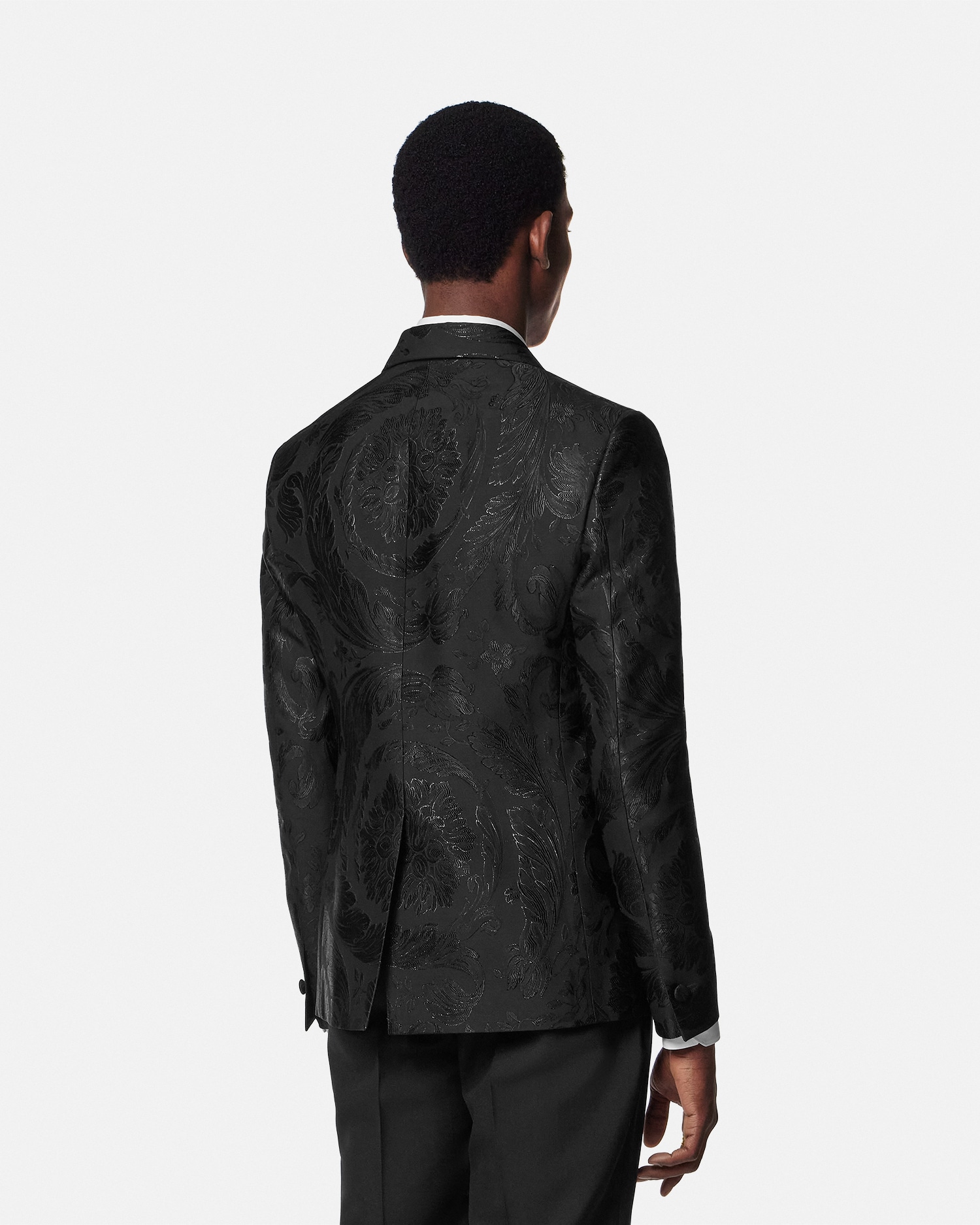 Barocco Jacquard Single-Breasted Blazer