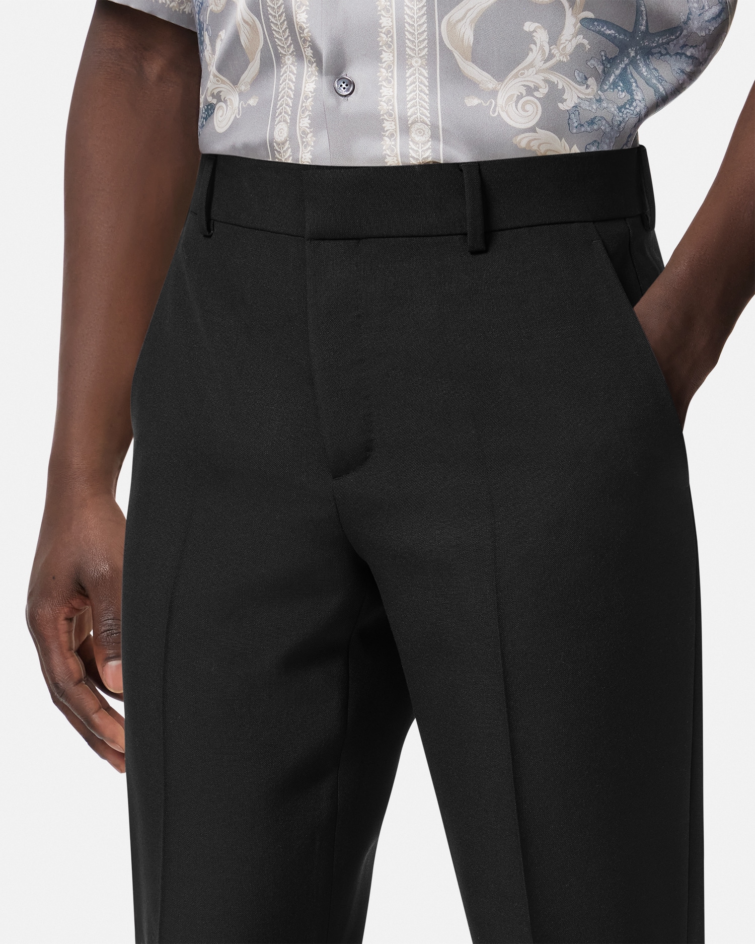 Mohair-Blend Formal Pants