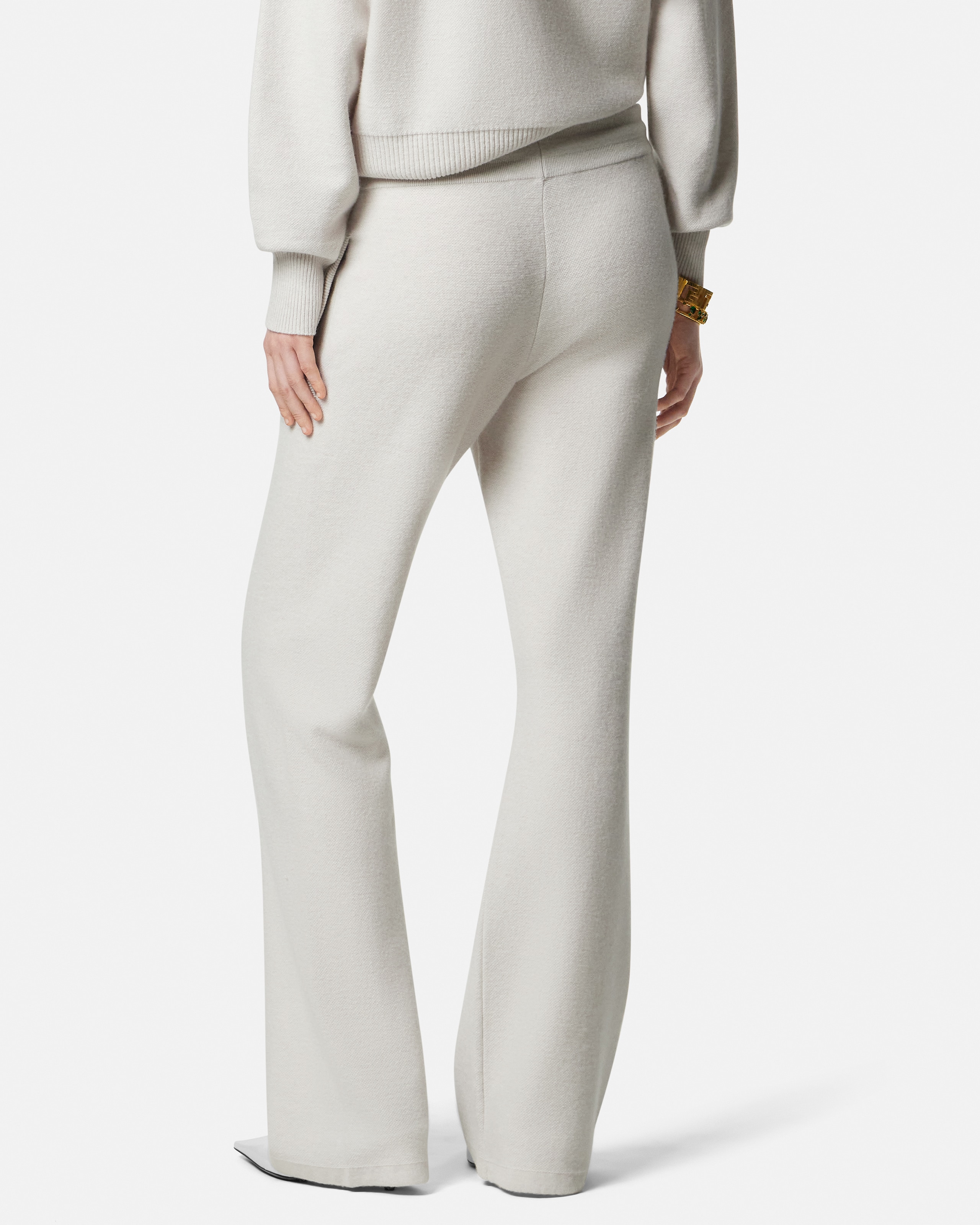 Wool-Blend Flared Towel Pants
