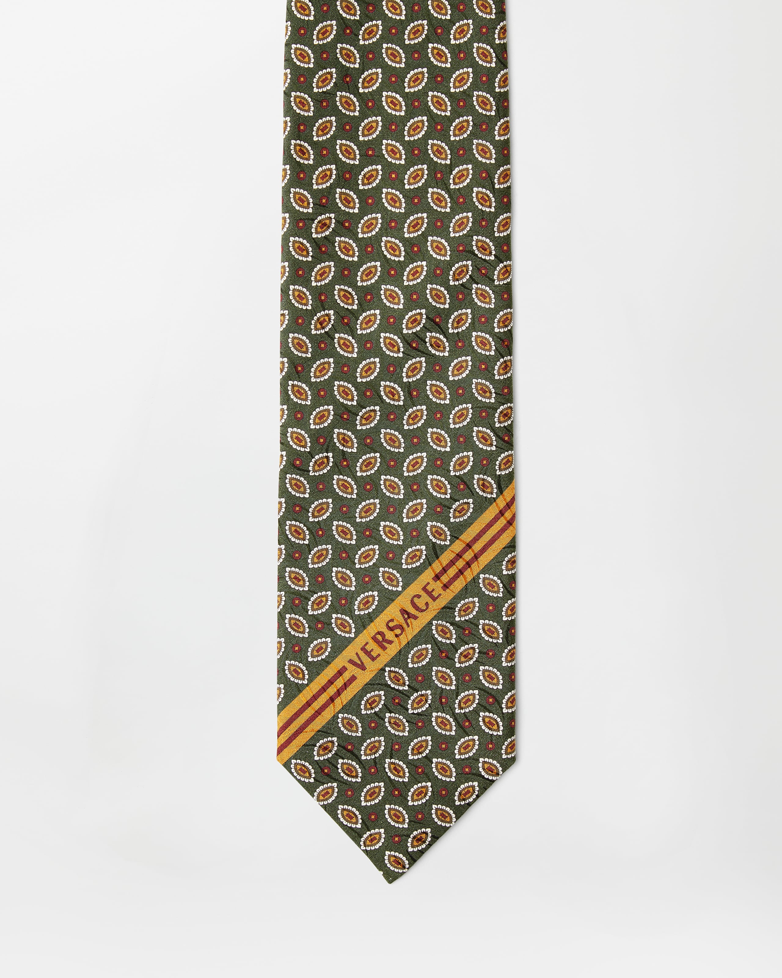 Versace Printed Jacquard Silk Tie