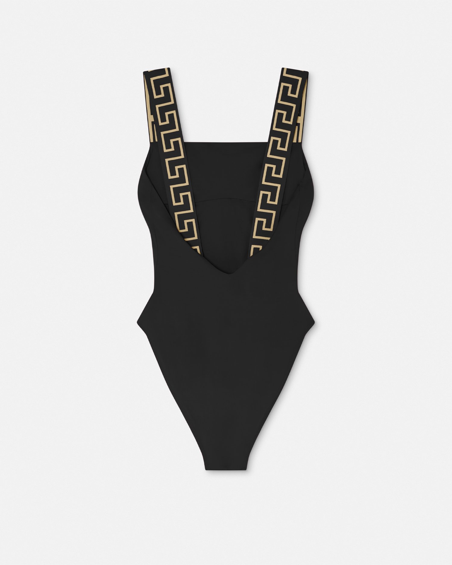 グレカ ボーダー ワンピース スイムスーツ ブラック | VERSACE JP