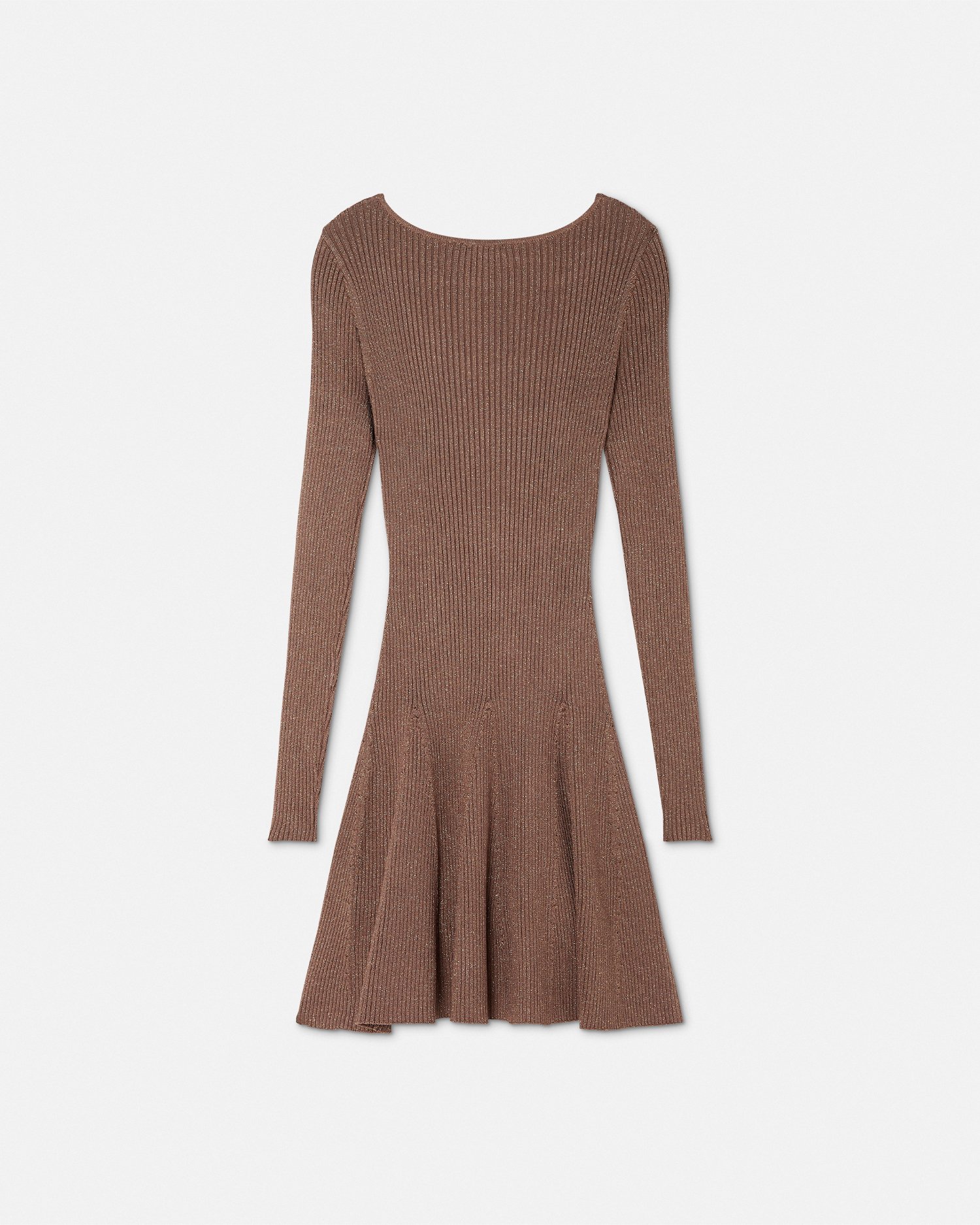 Baroque Buckle Ribbed Mini Dress