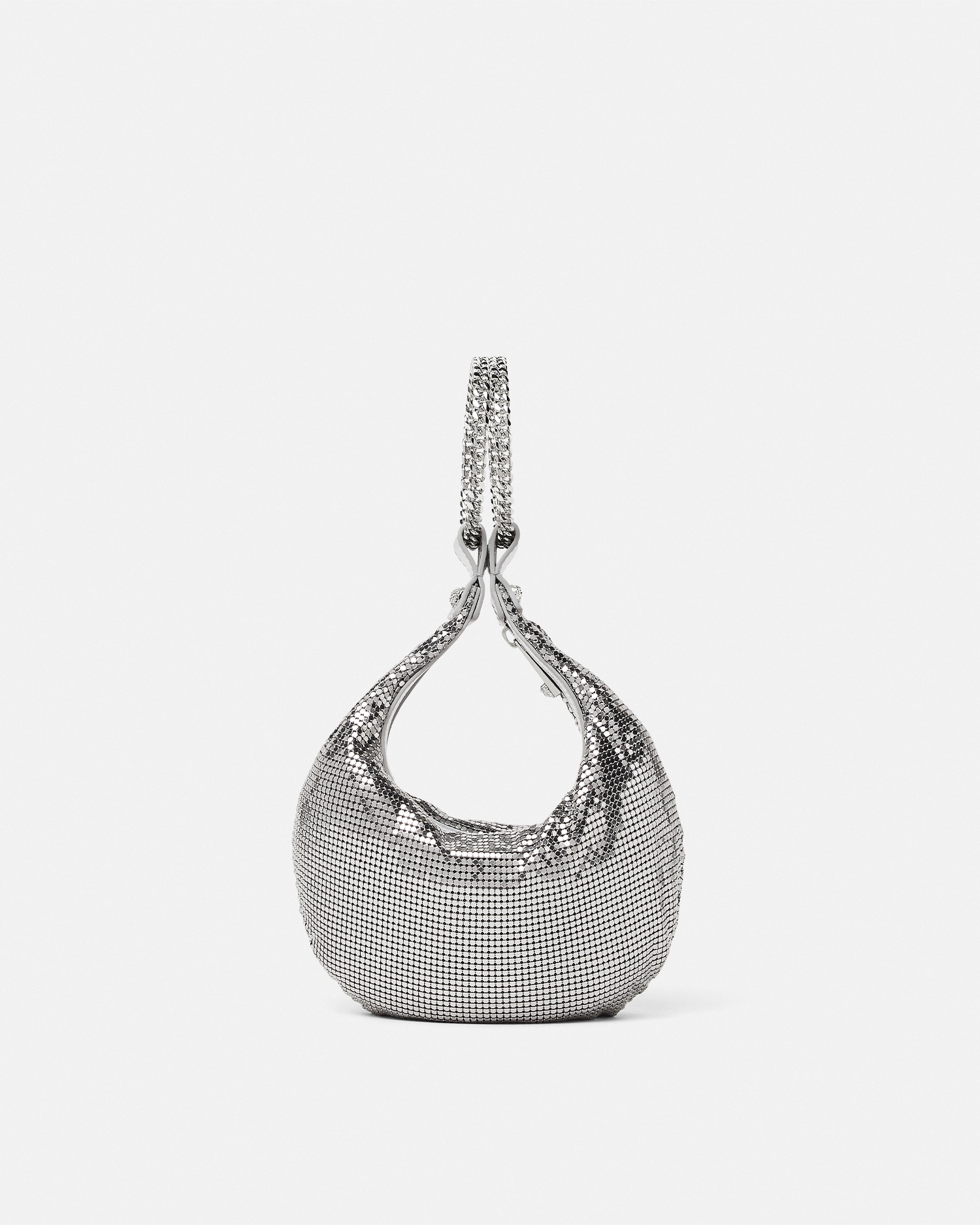 Metal Mesh Mini Bag Silver | VERSACE IN