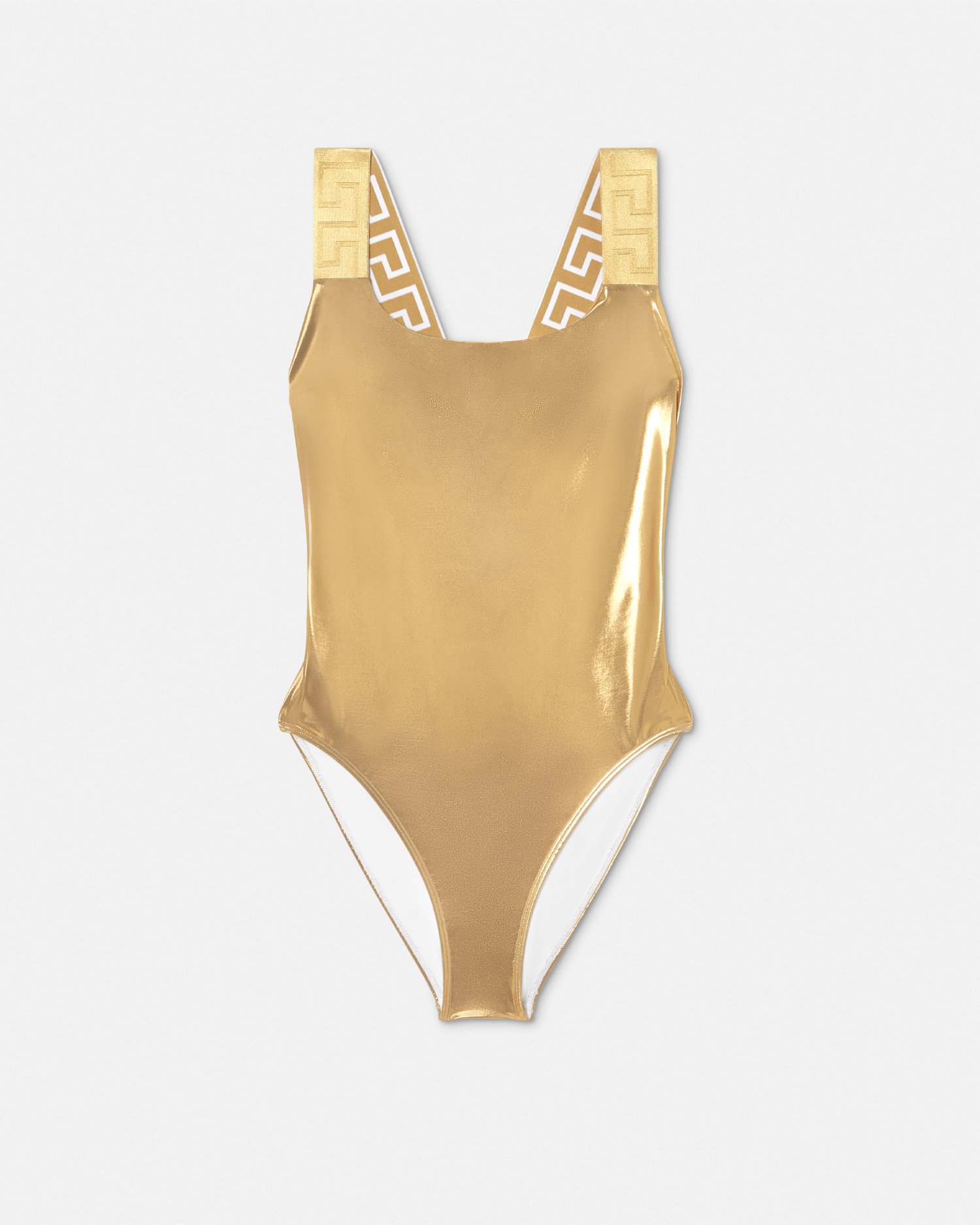 Greca Border High Waist Bikini Bottoms | VERSACE US