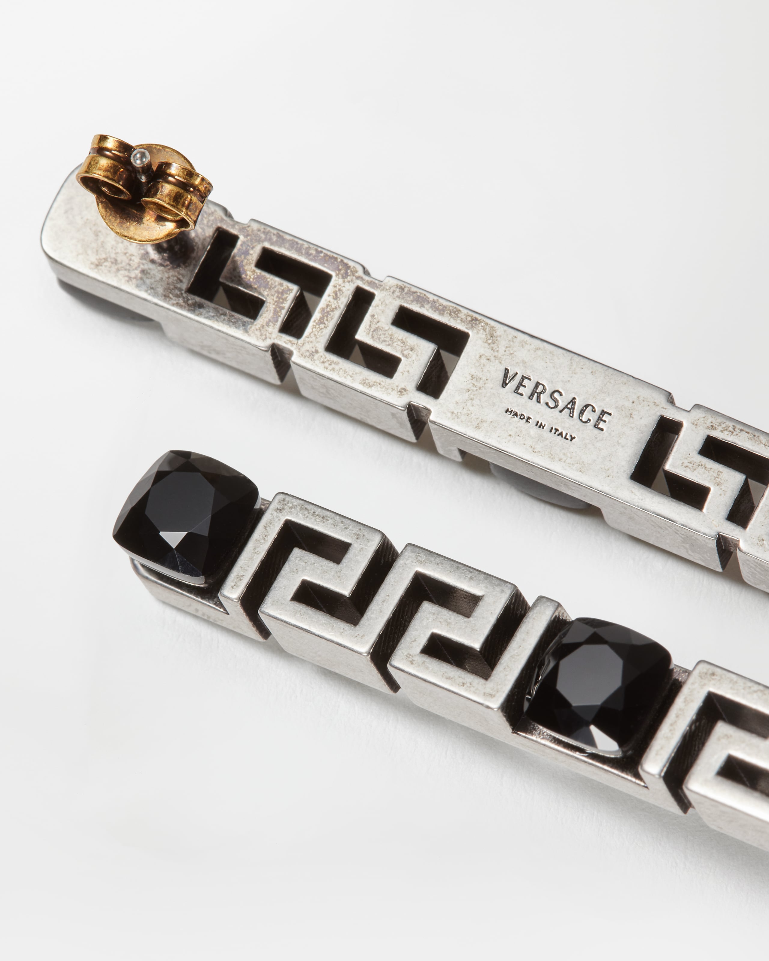 Greca Earrings Silver | VERSACE US