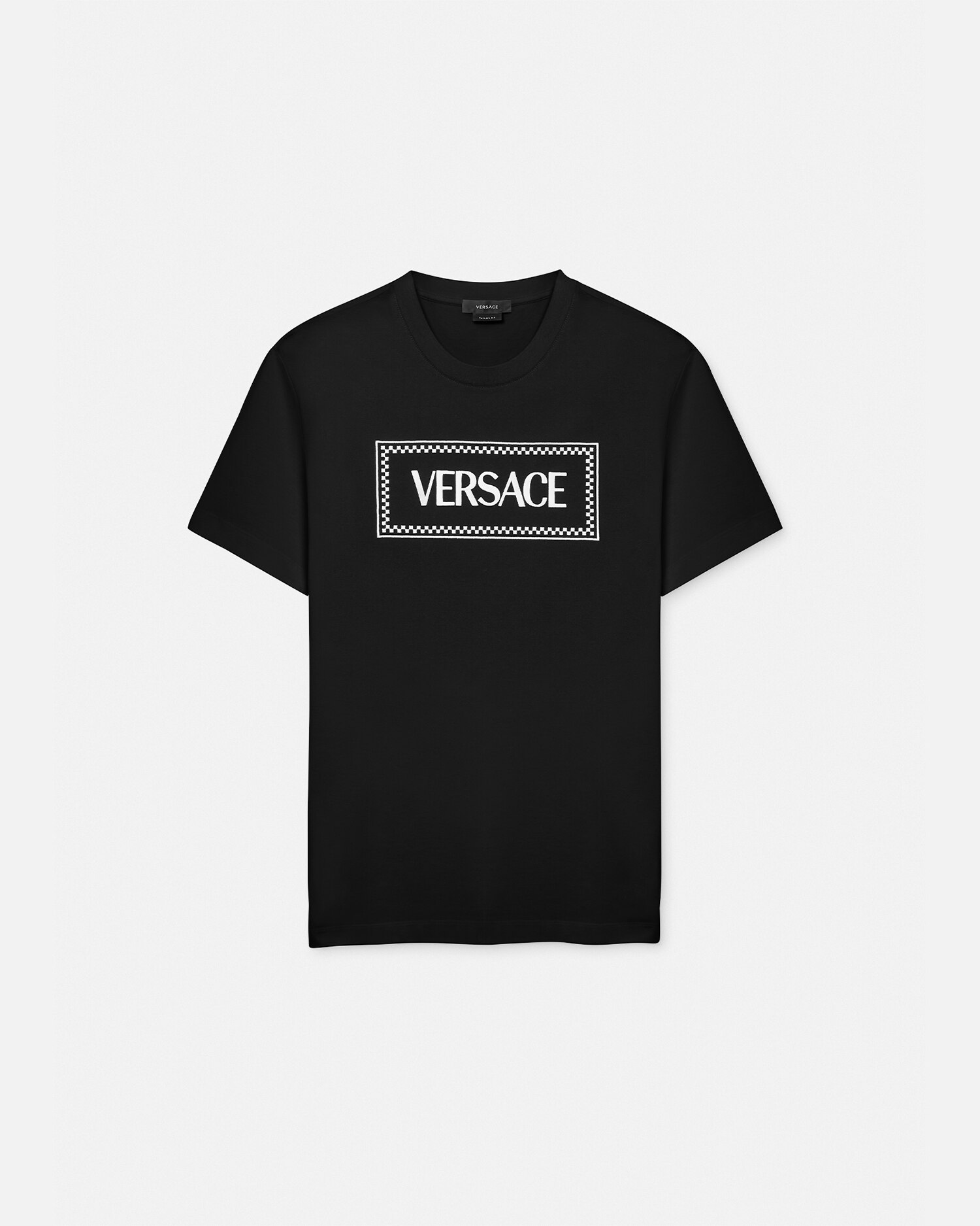 Versace Abbigliamento Embroidered Logo T-shirt In Black