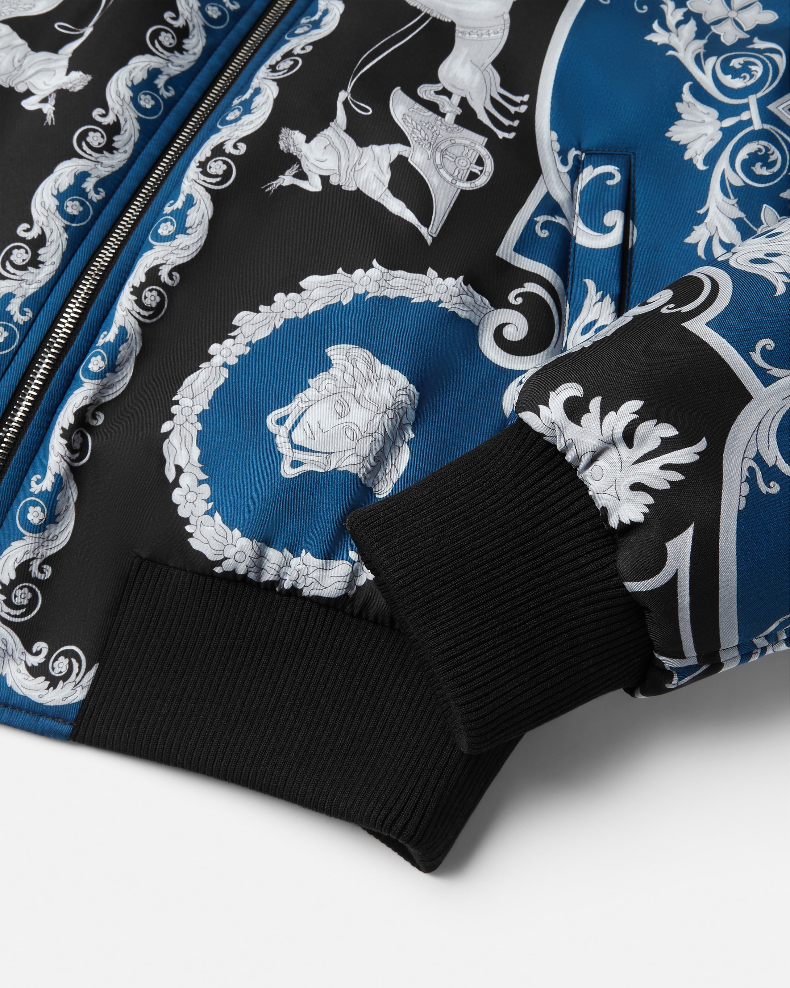 Printed Nylon Reversible Bomber