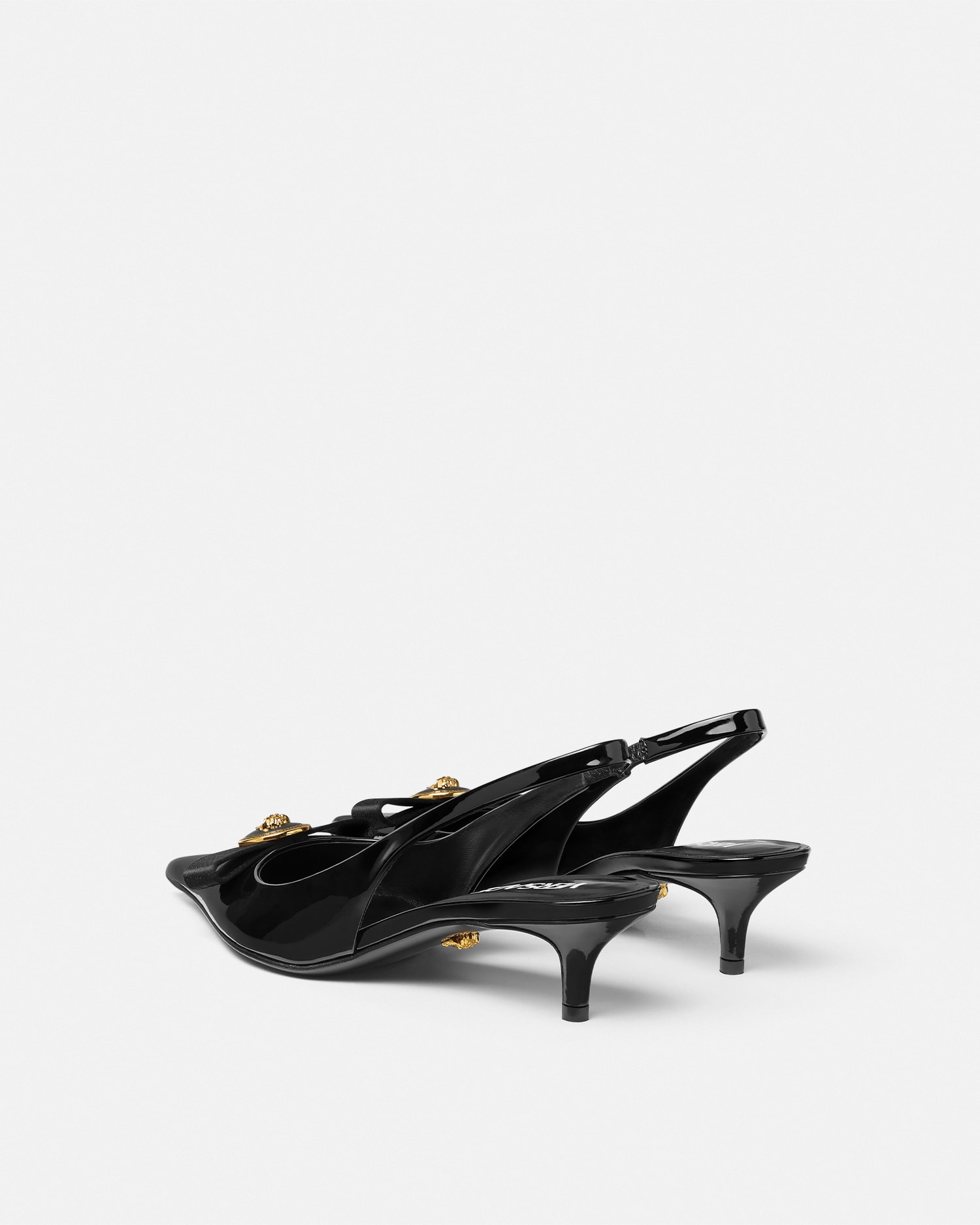 Gianni Ribbon Patent Slingbacks 45 mm