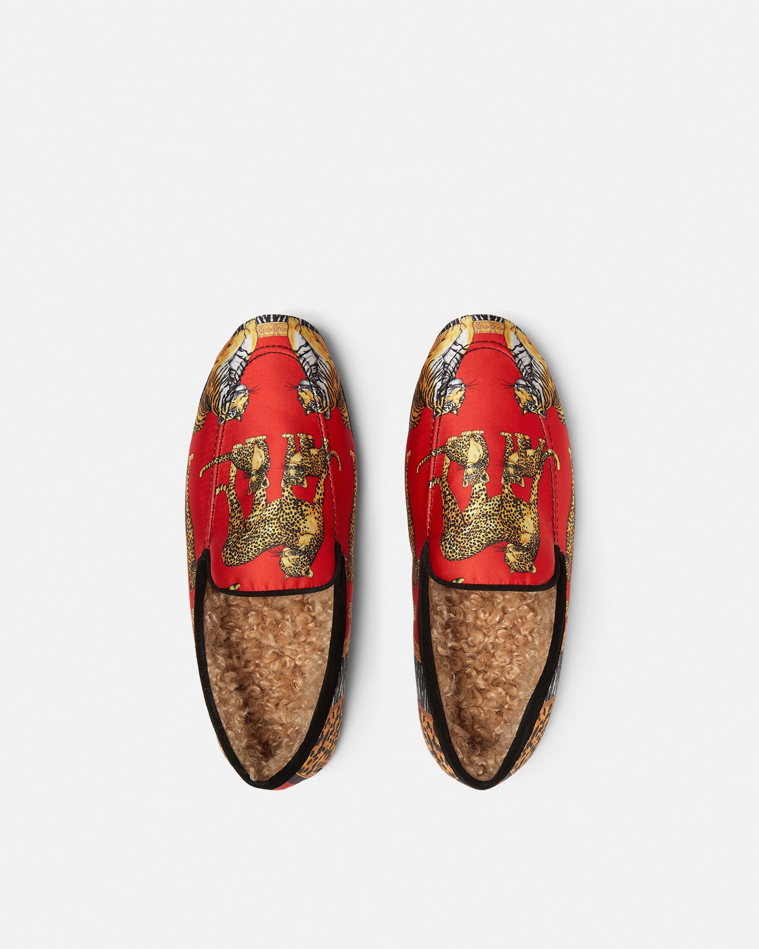 Wild Cats Faux-Fur Slippers