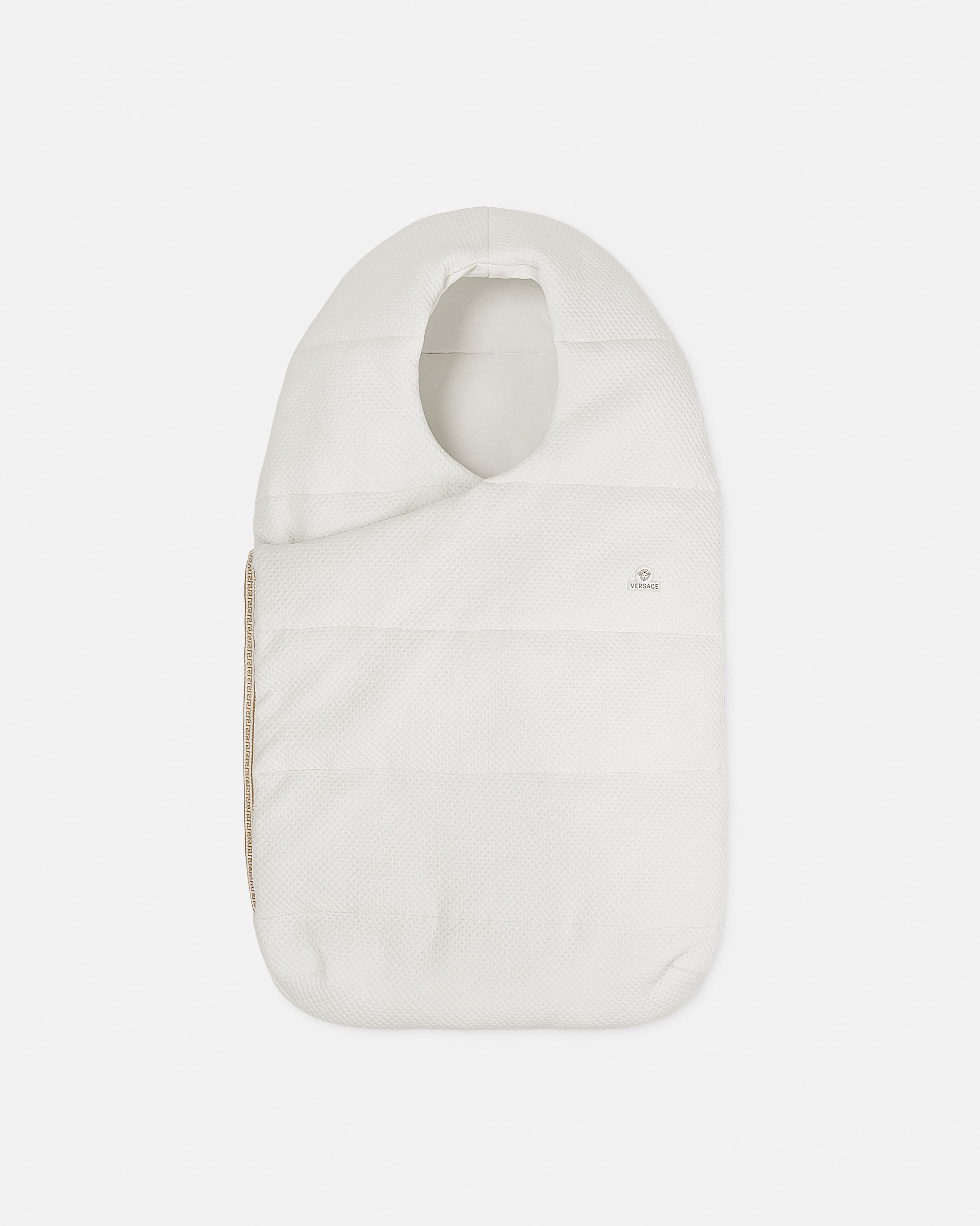 Versace Baby Padded Nest In Embroidered Matelassé Jersey In White