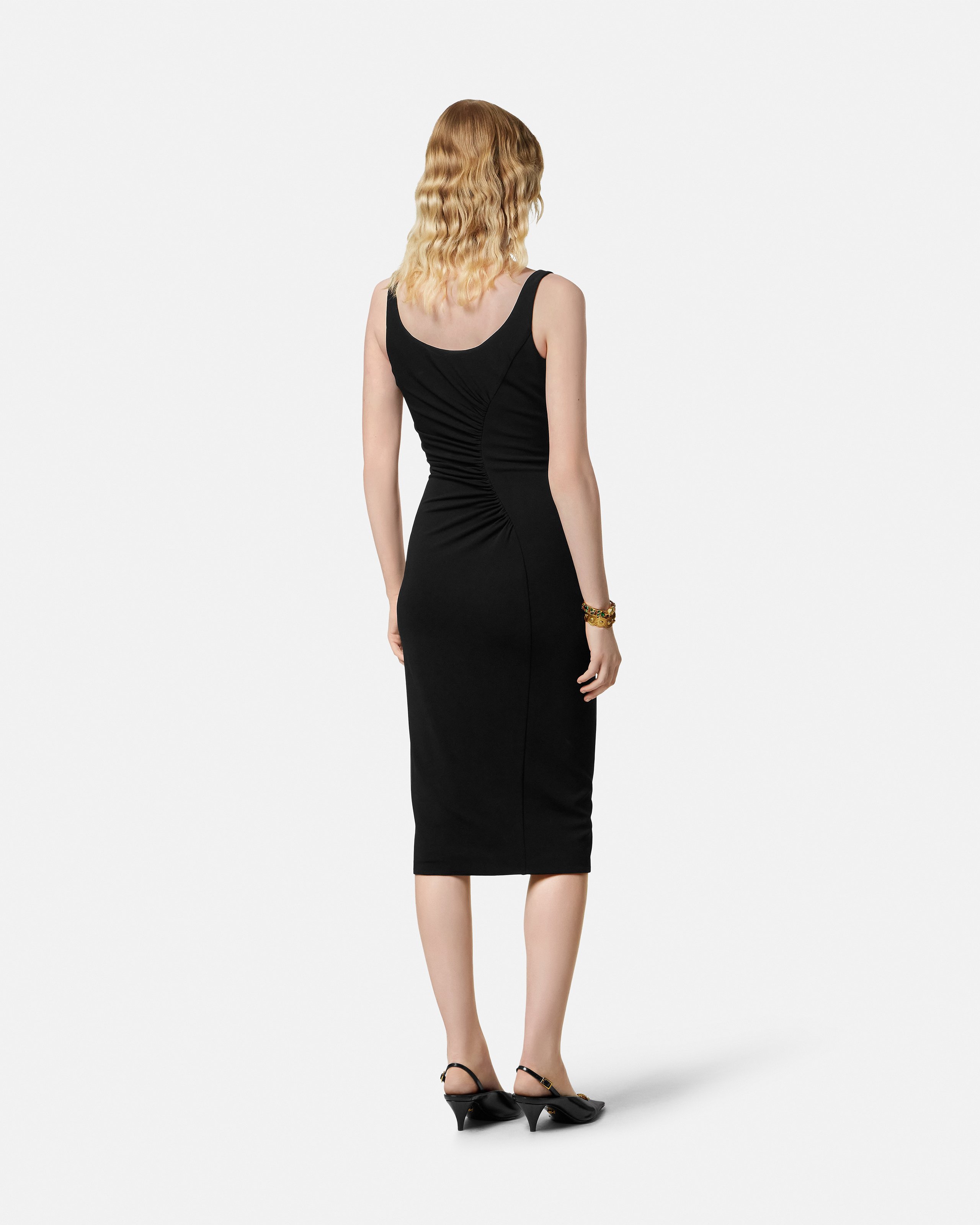 Stretch Crêpe Jersey Midi Dress