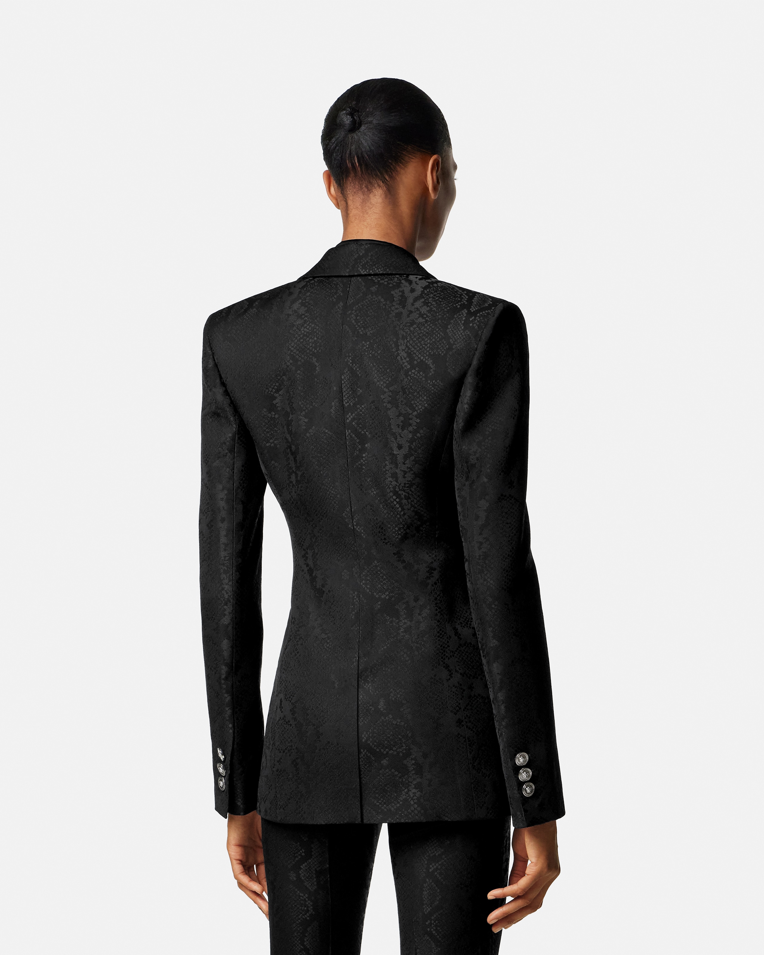 Python-Jacquard Wool-Blend Blazer