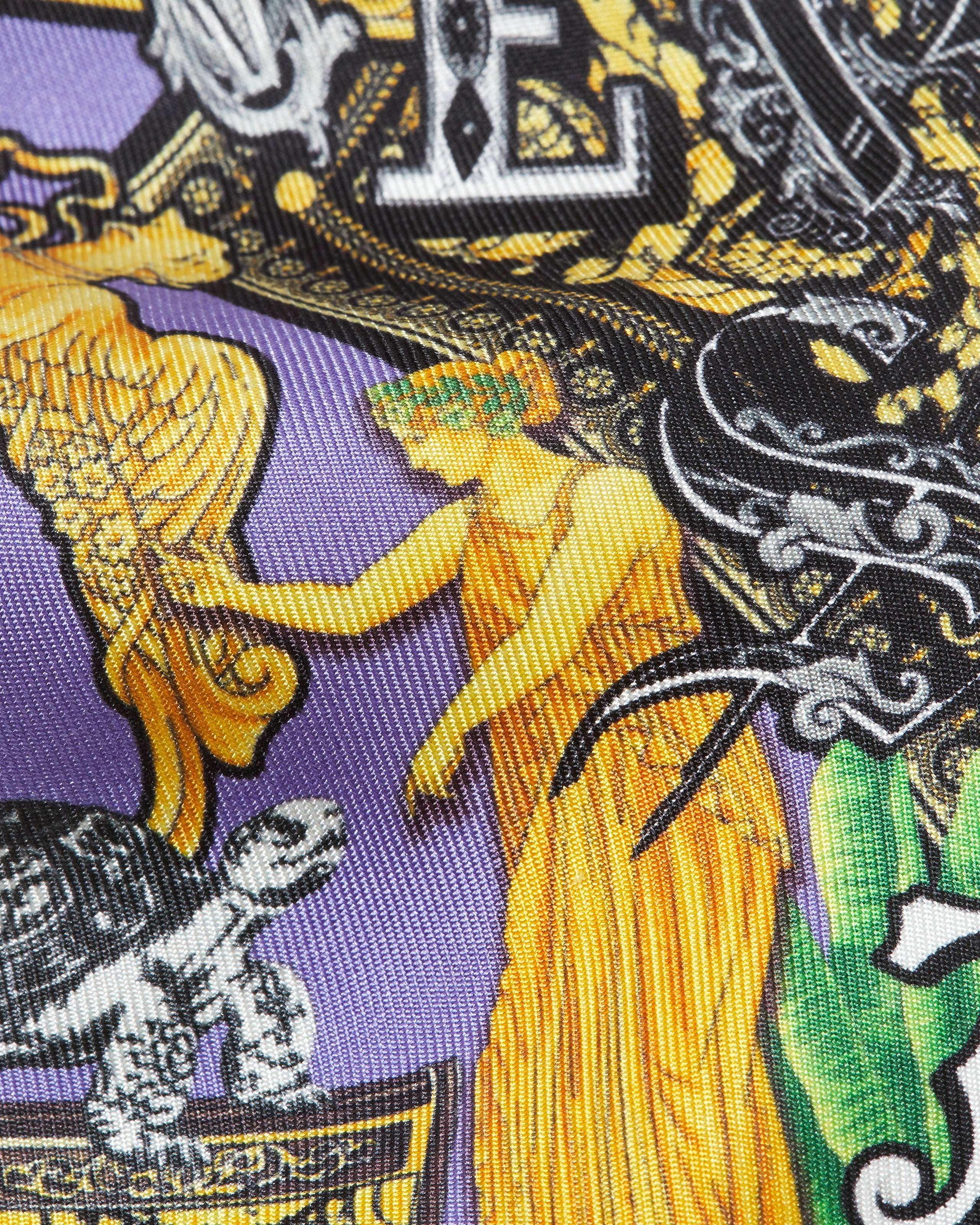 Versace Printed Silk Twill Tie In Multi
