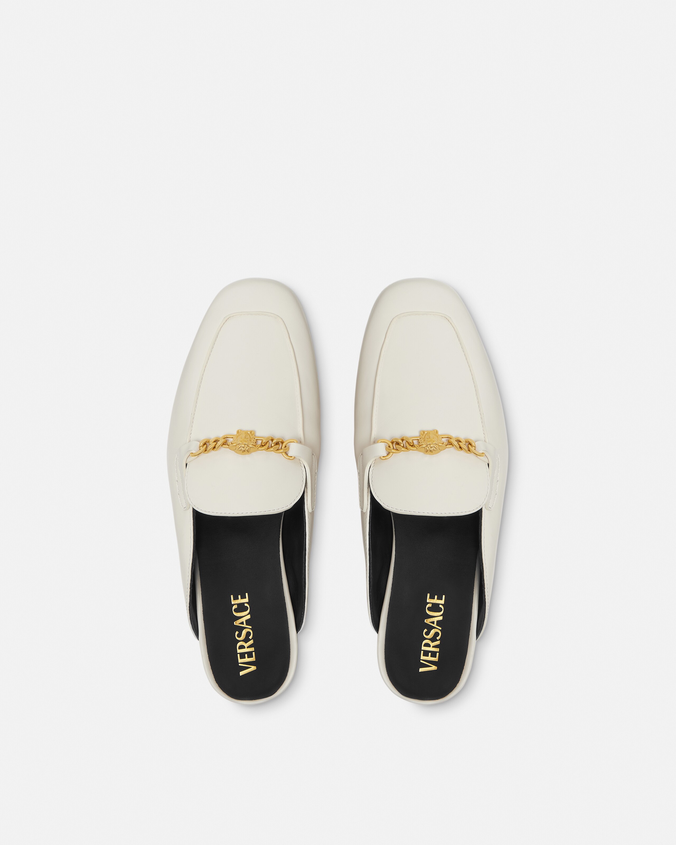 VERSACE 厚底ローファー　38 メデューサオールホワイト　2024SS 90_1023425-