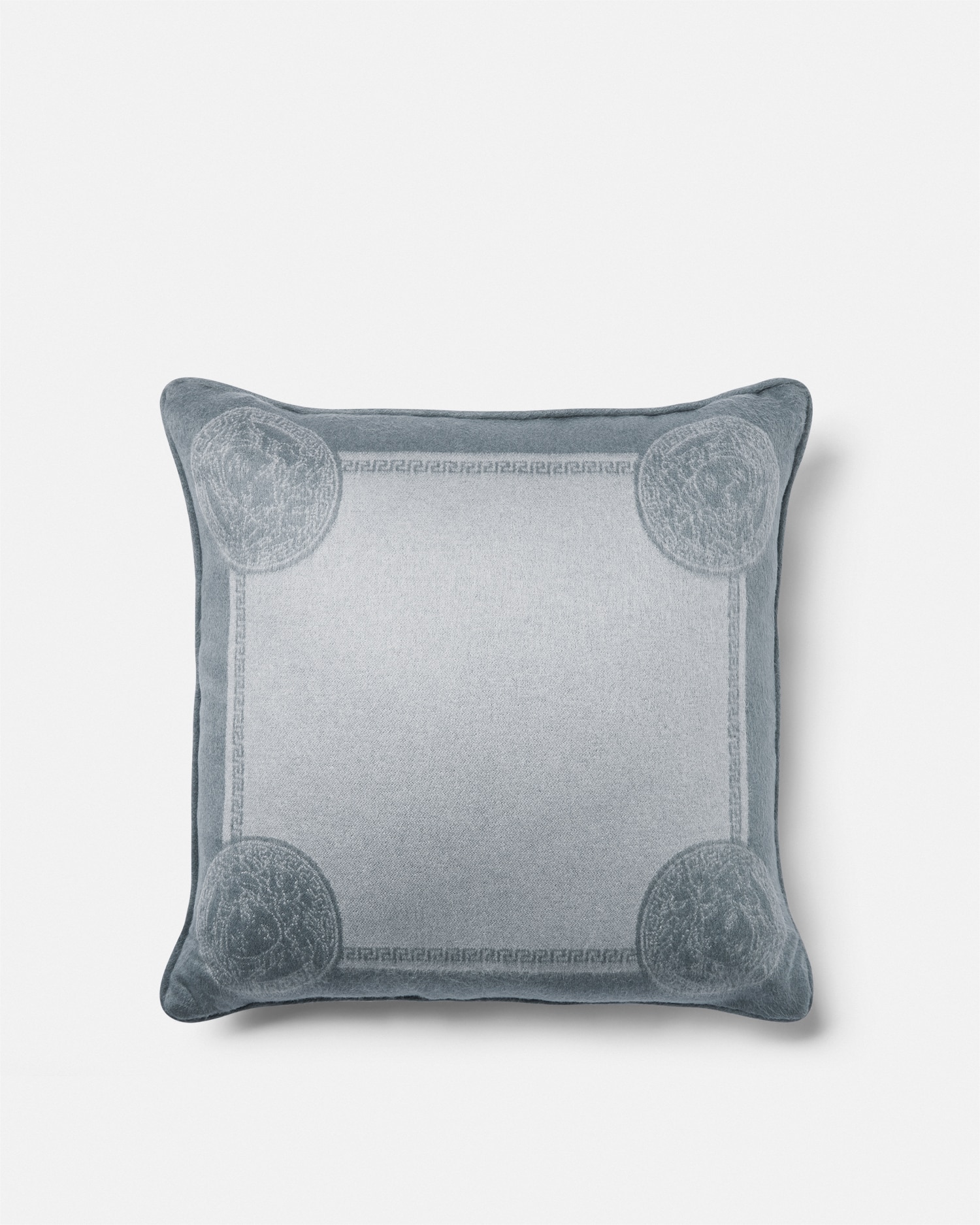 Versace Icon Cashmere-blend Cushion 60 Cm In Gray