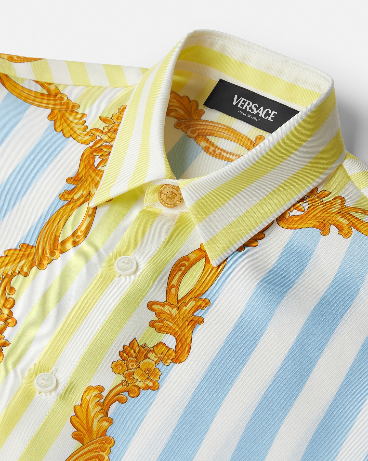 Barocco Pinstripe Silk Kids Shirt