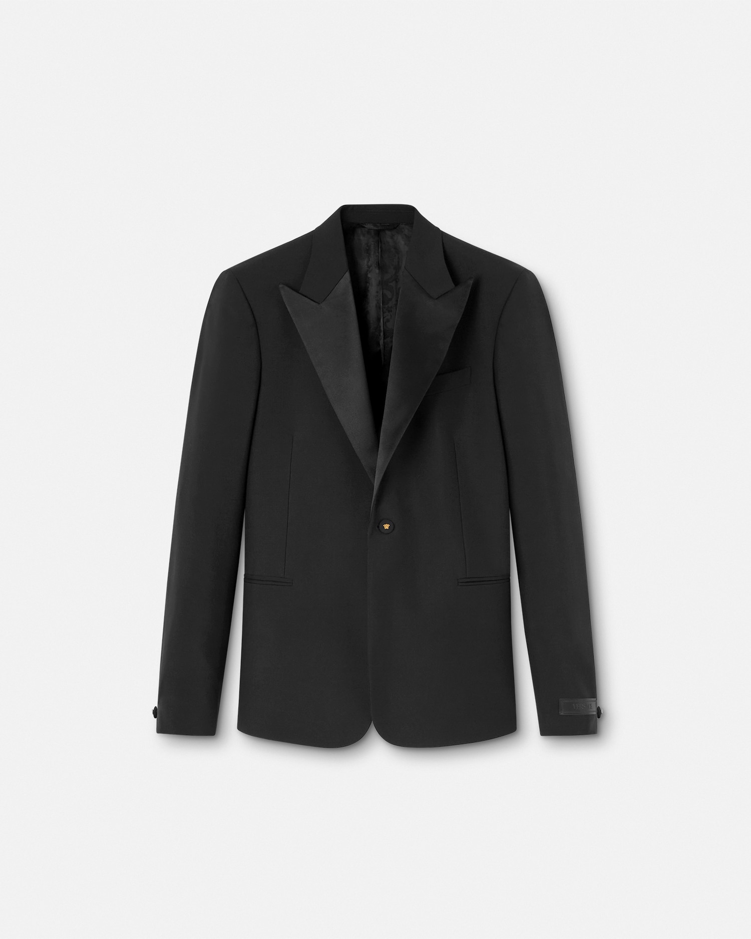 Versace Duchesse Single-breasted Blazer In Black