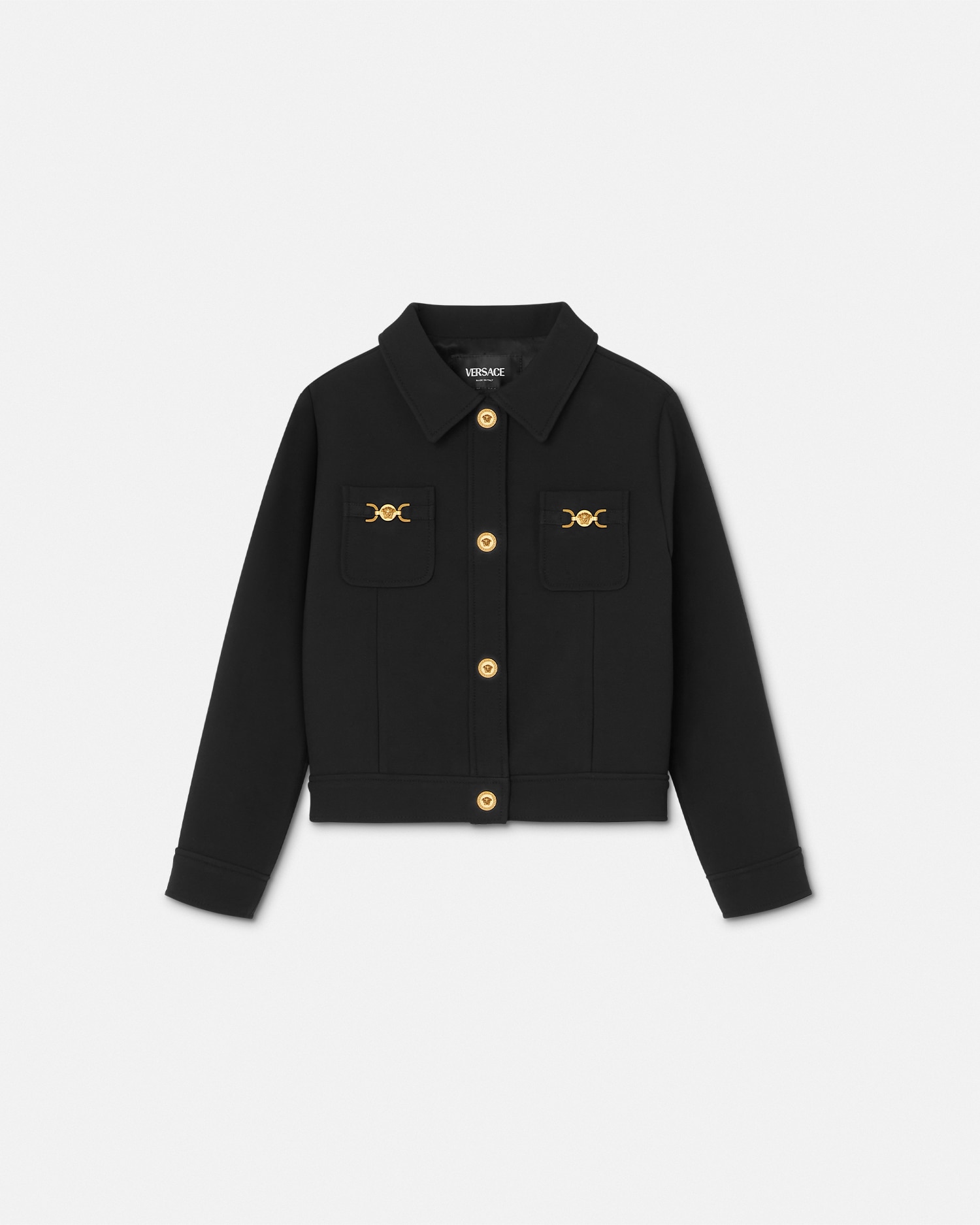 Versace Poly Blend Jacket In Black