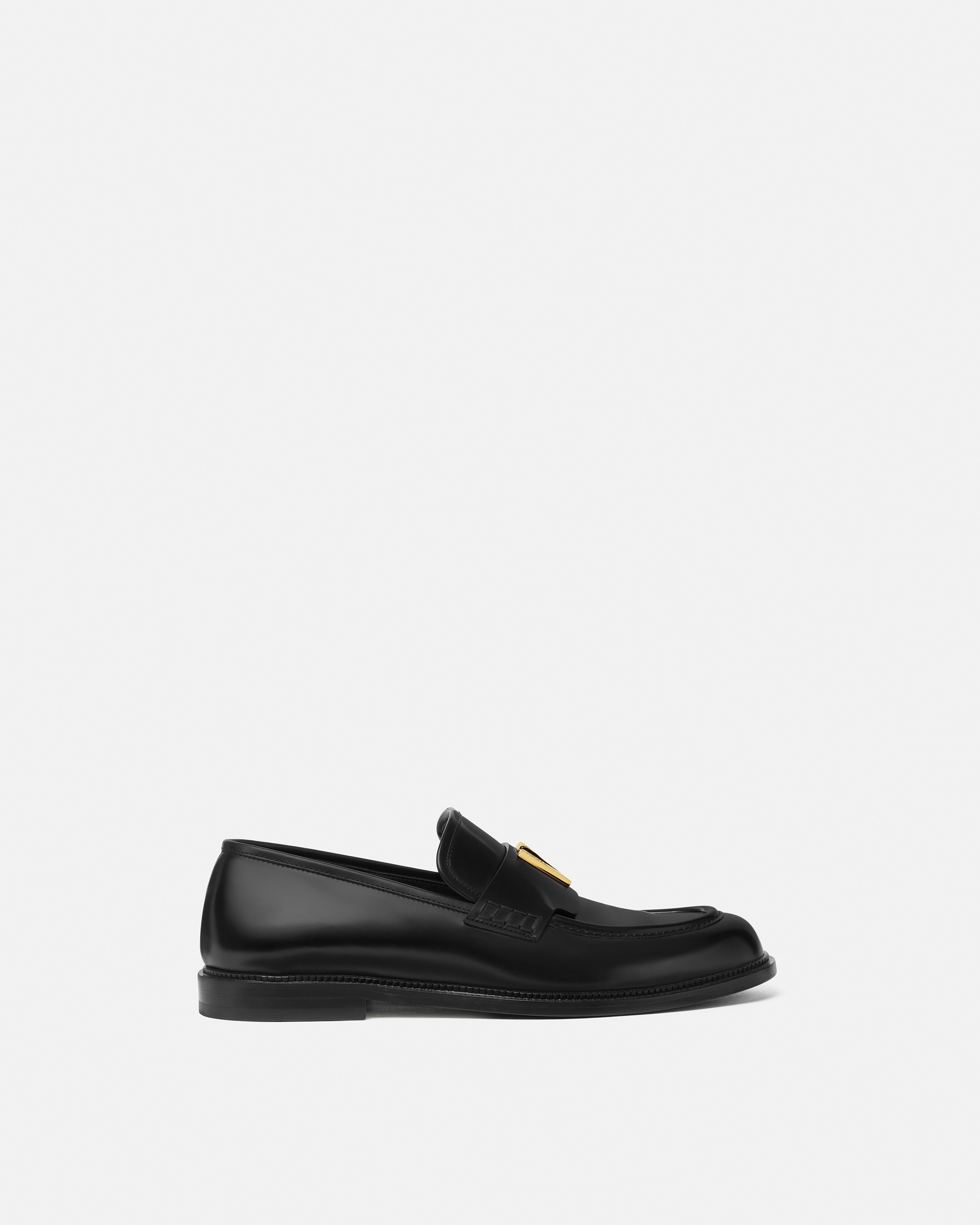 V Leather Loafers