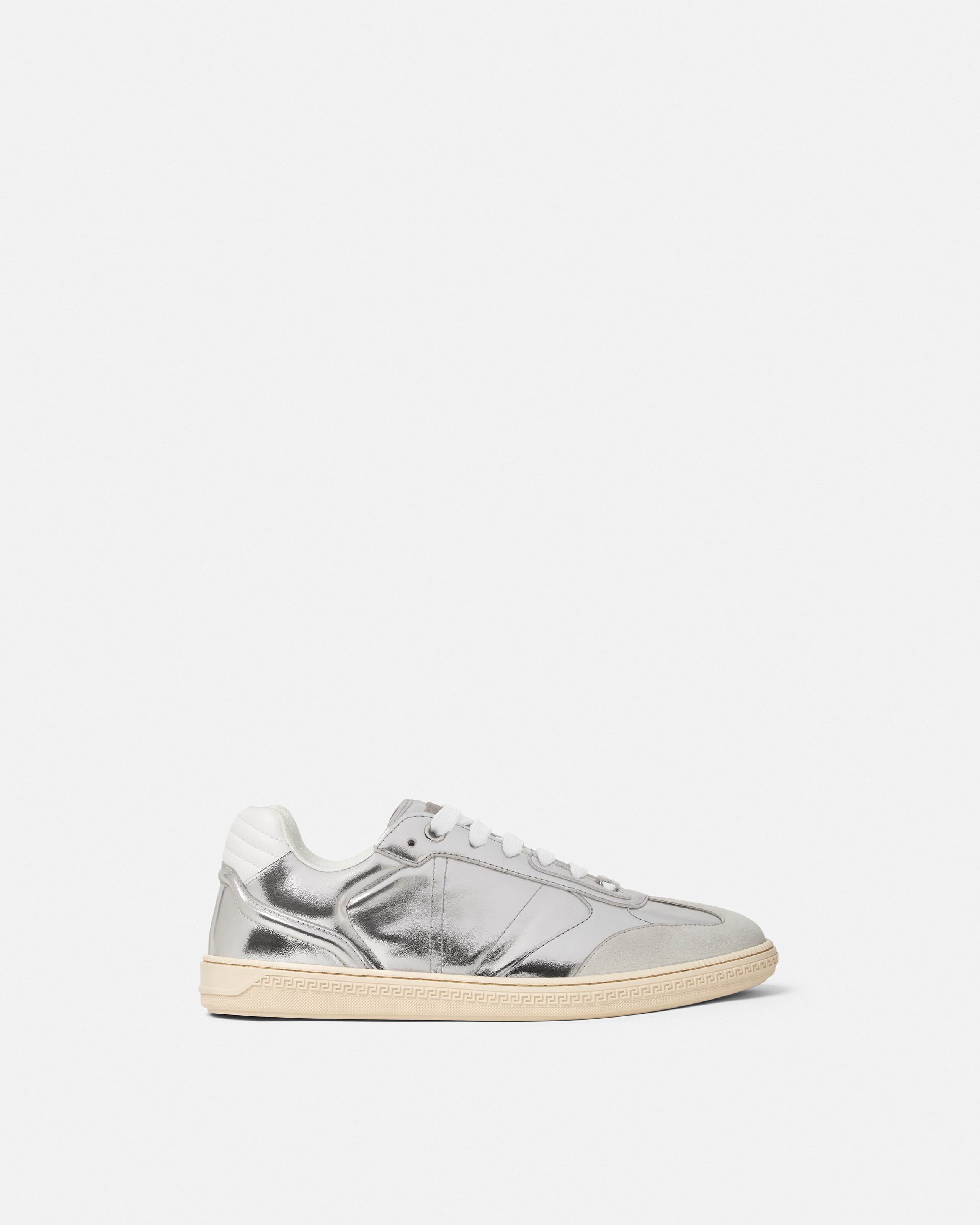 Greca Court Metallic Sneakers
