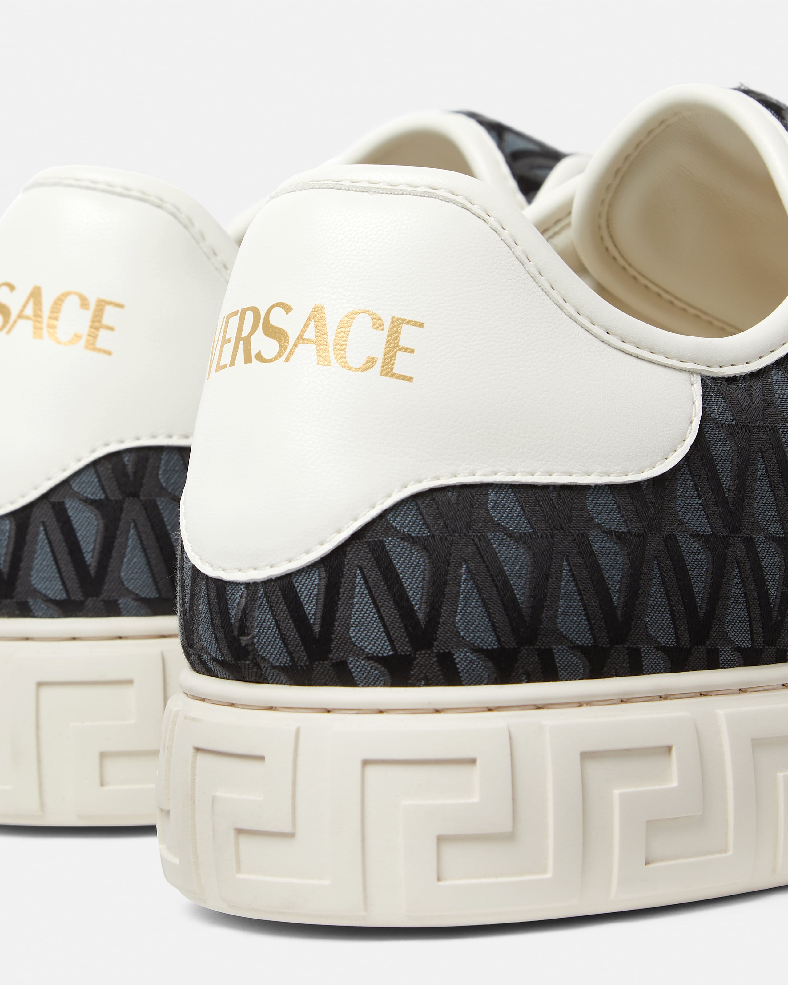 Greca Jacquard Canvas Sneakers