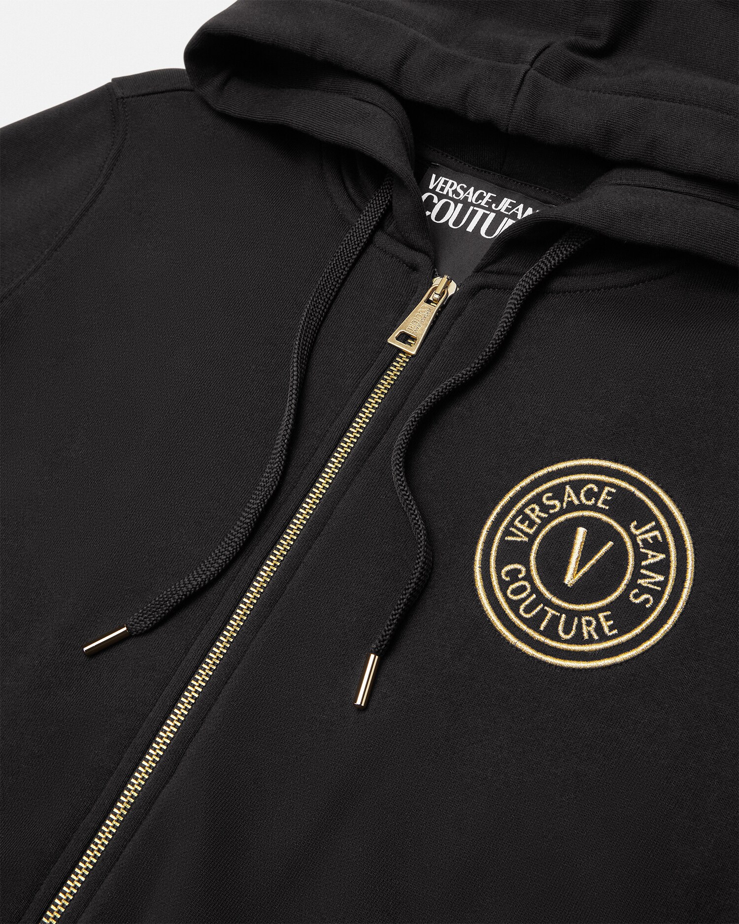 V-Emblem Zip Hoodie