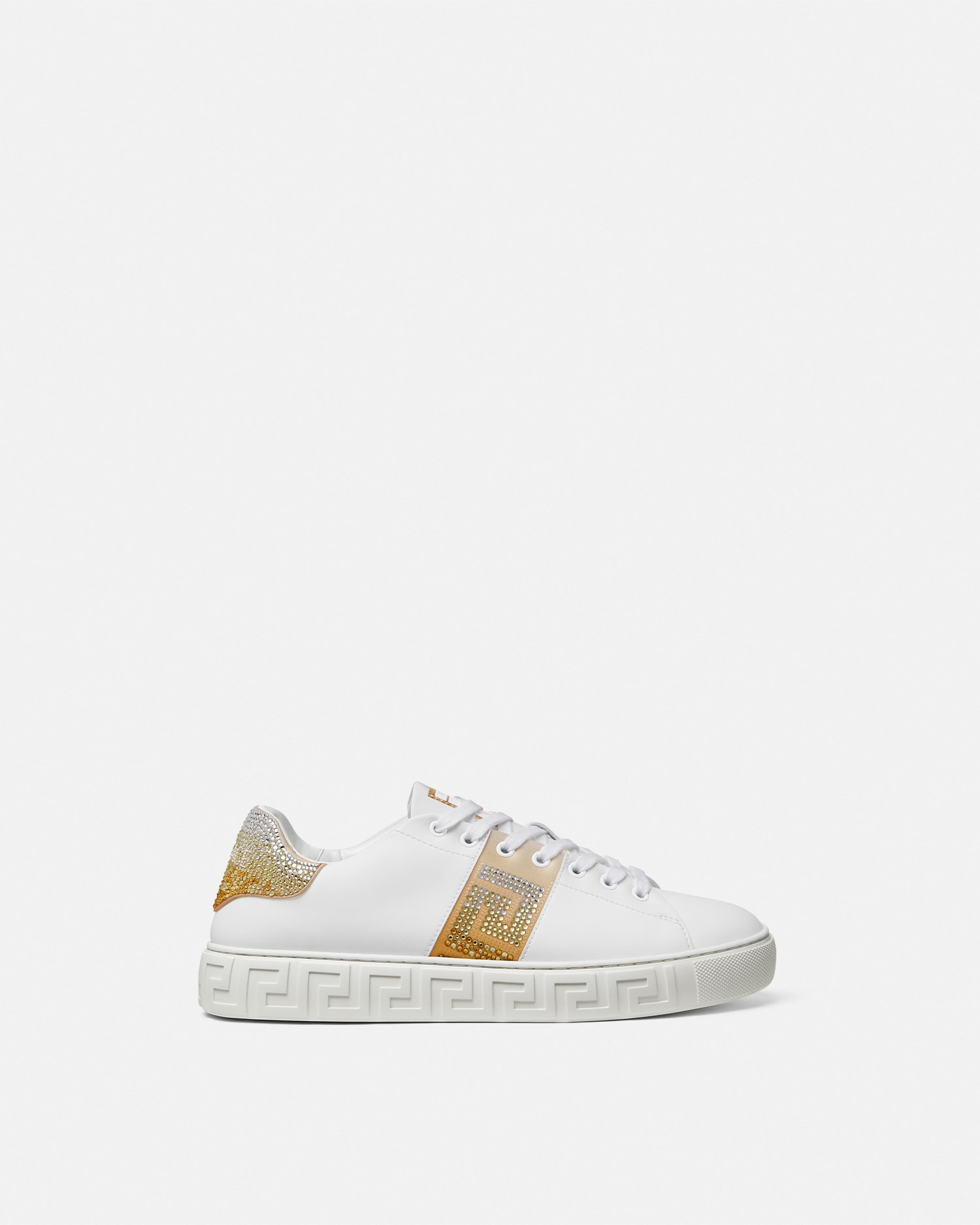 Greca Embellished Nylon Sneakers