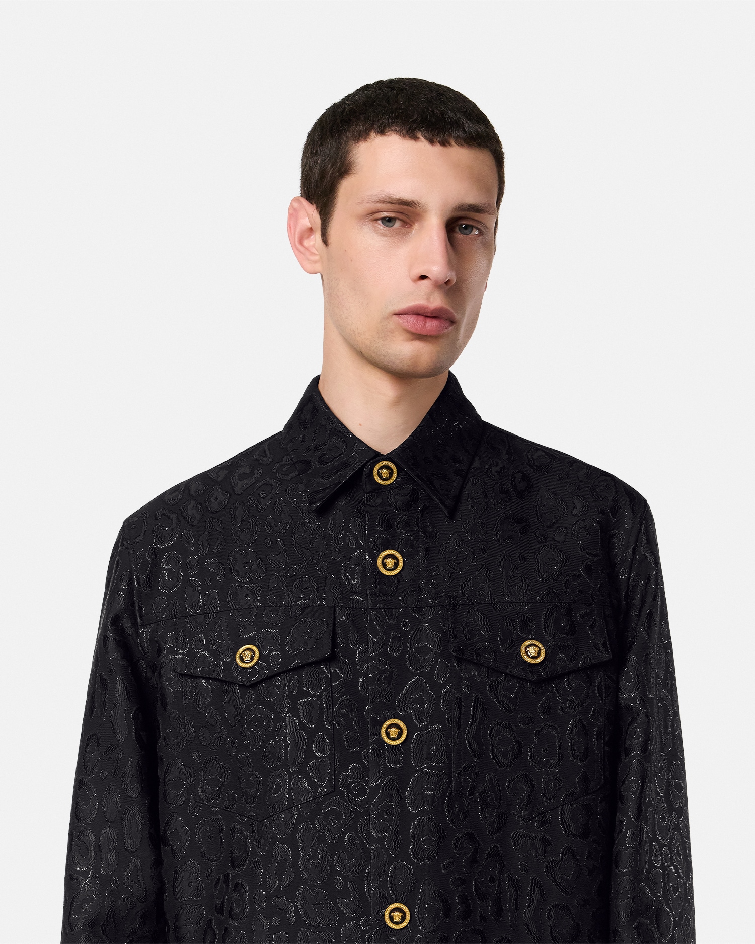Leopard Jacquard Overshirt