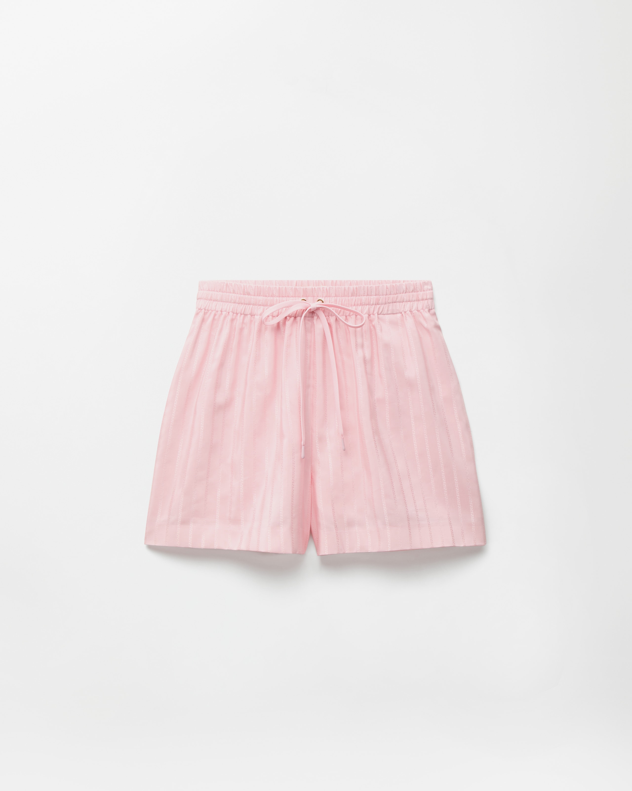 Versace Jacquard Cotton-silk Shorts In Pink