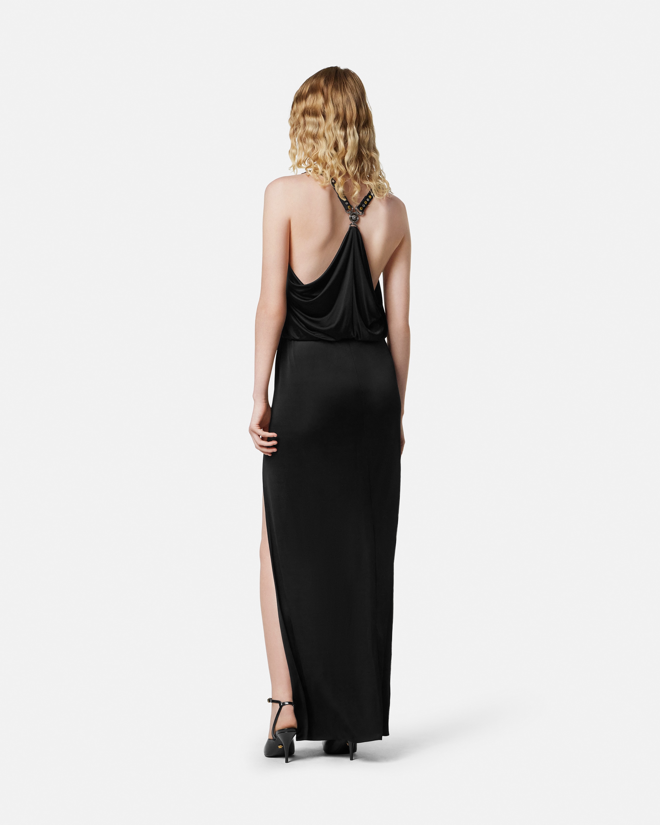 Viscose-Jersey Gathered Gown