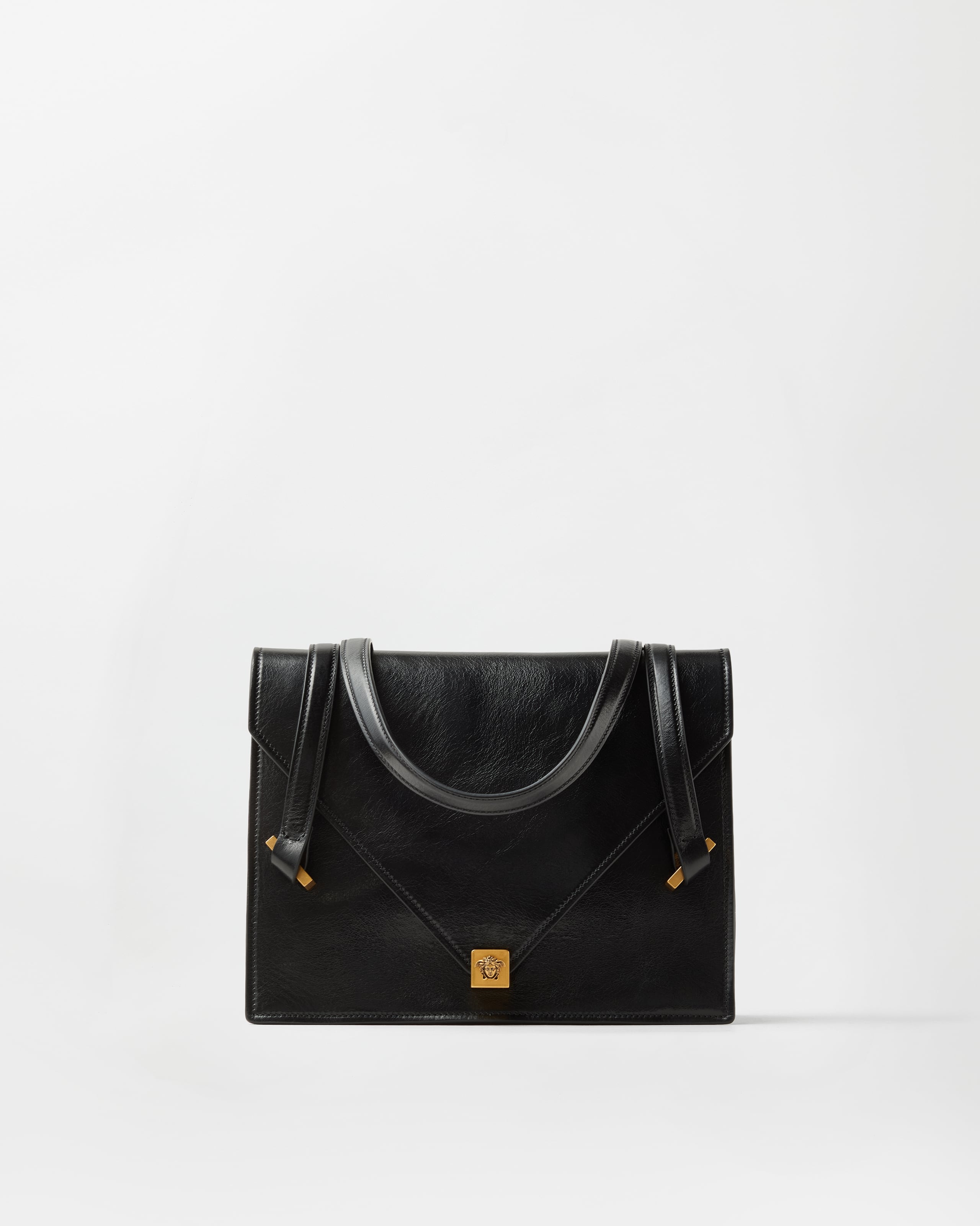 Versace Severine Leather Shoulder Bag In Black