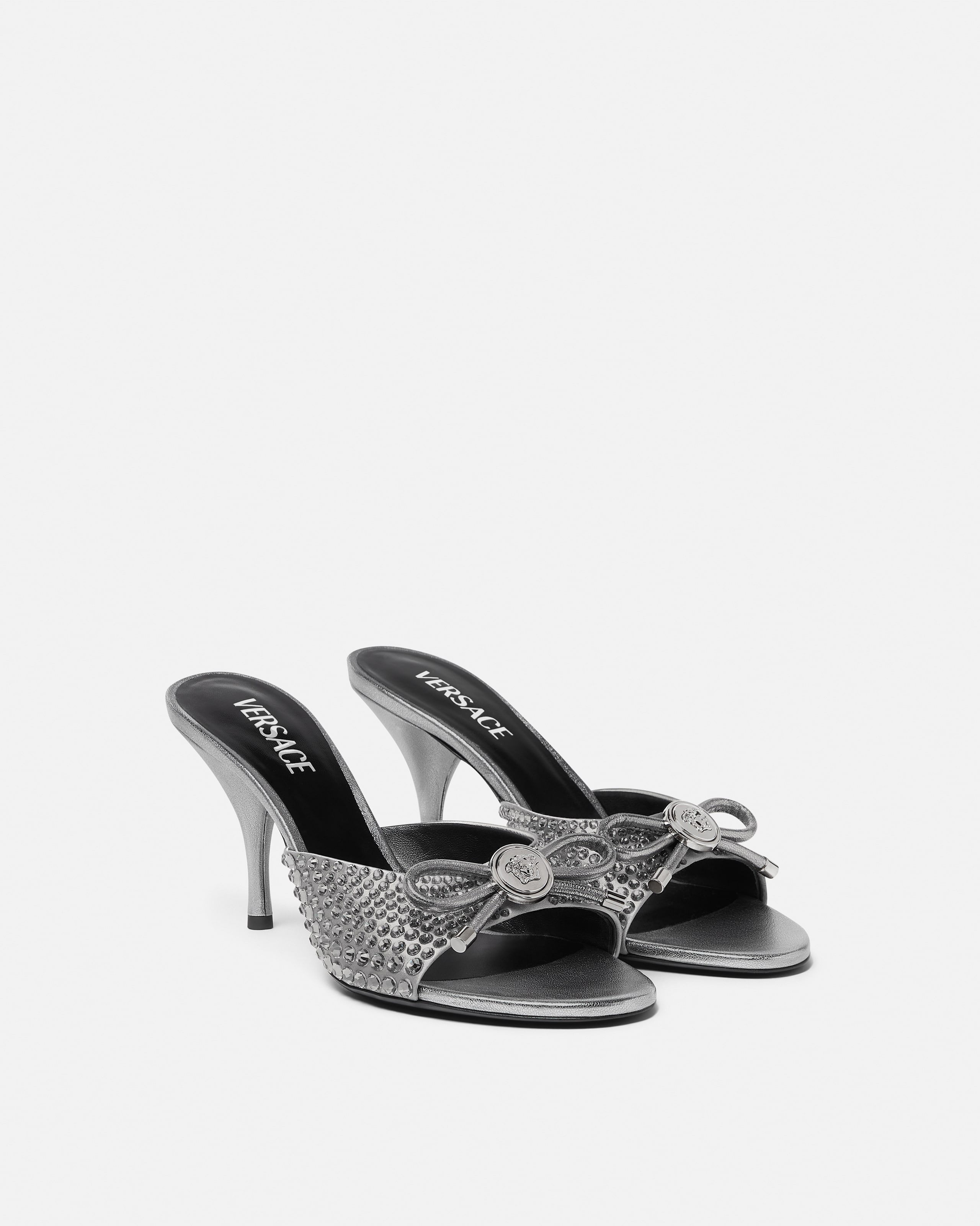 Opera Bow Embellished Mules 85 mm
