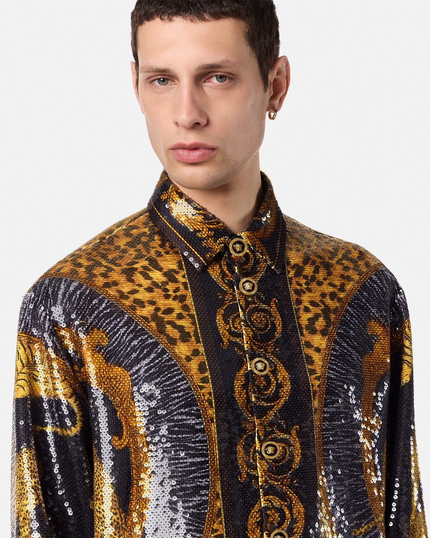 Embroidered Wild Cats Overshirt