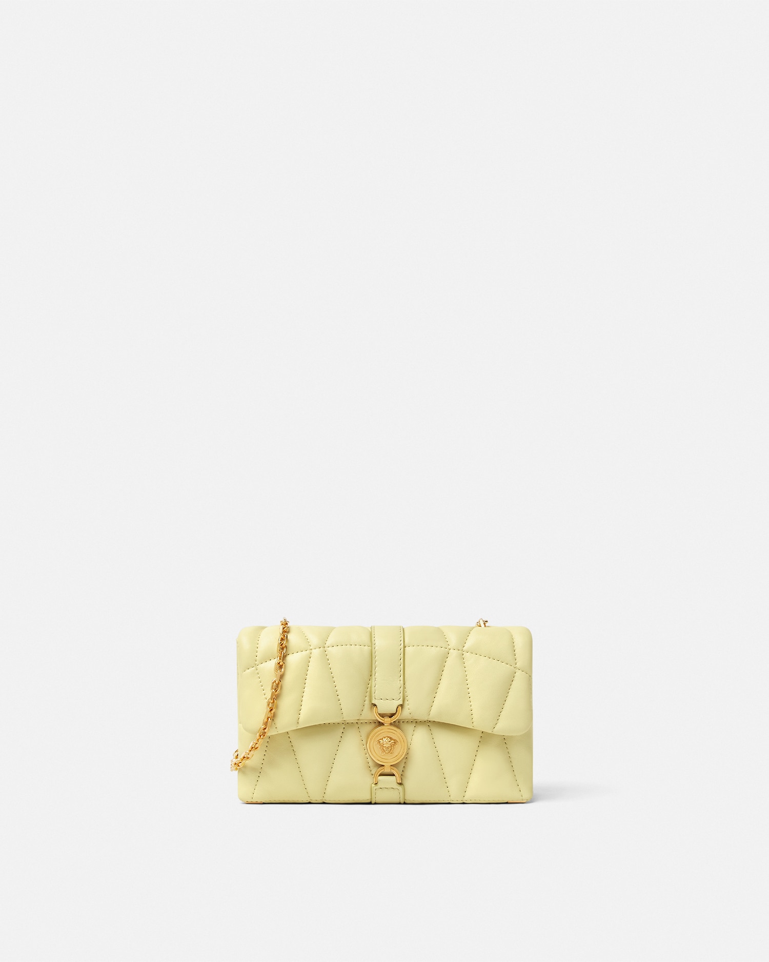 Versace Kleio Quilted Mini Bag In Yellow