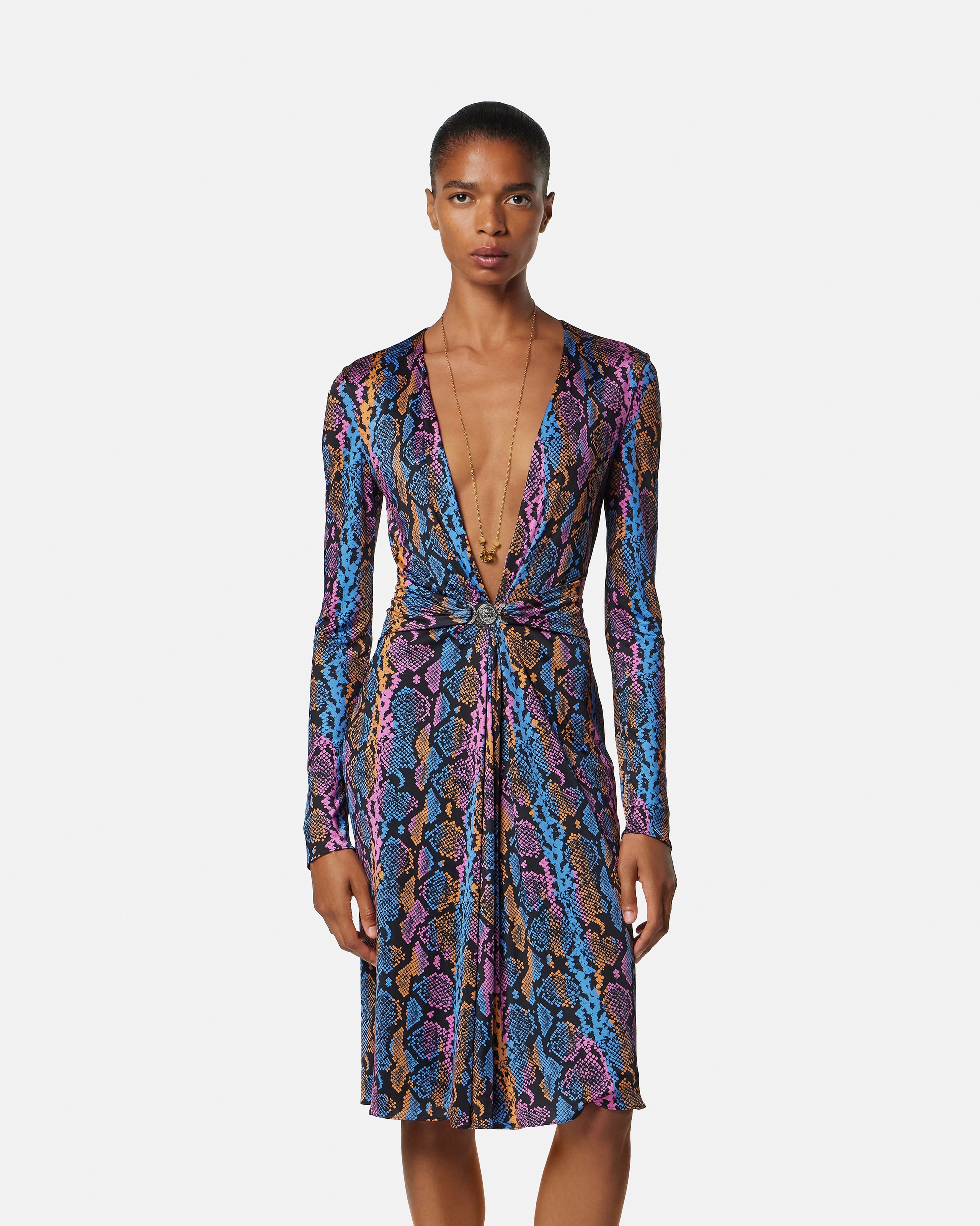 Printed Viscose-Jersey Midi Dress