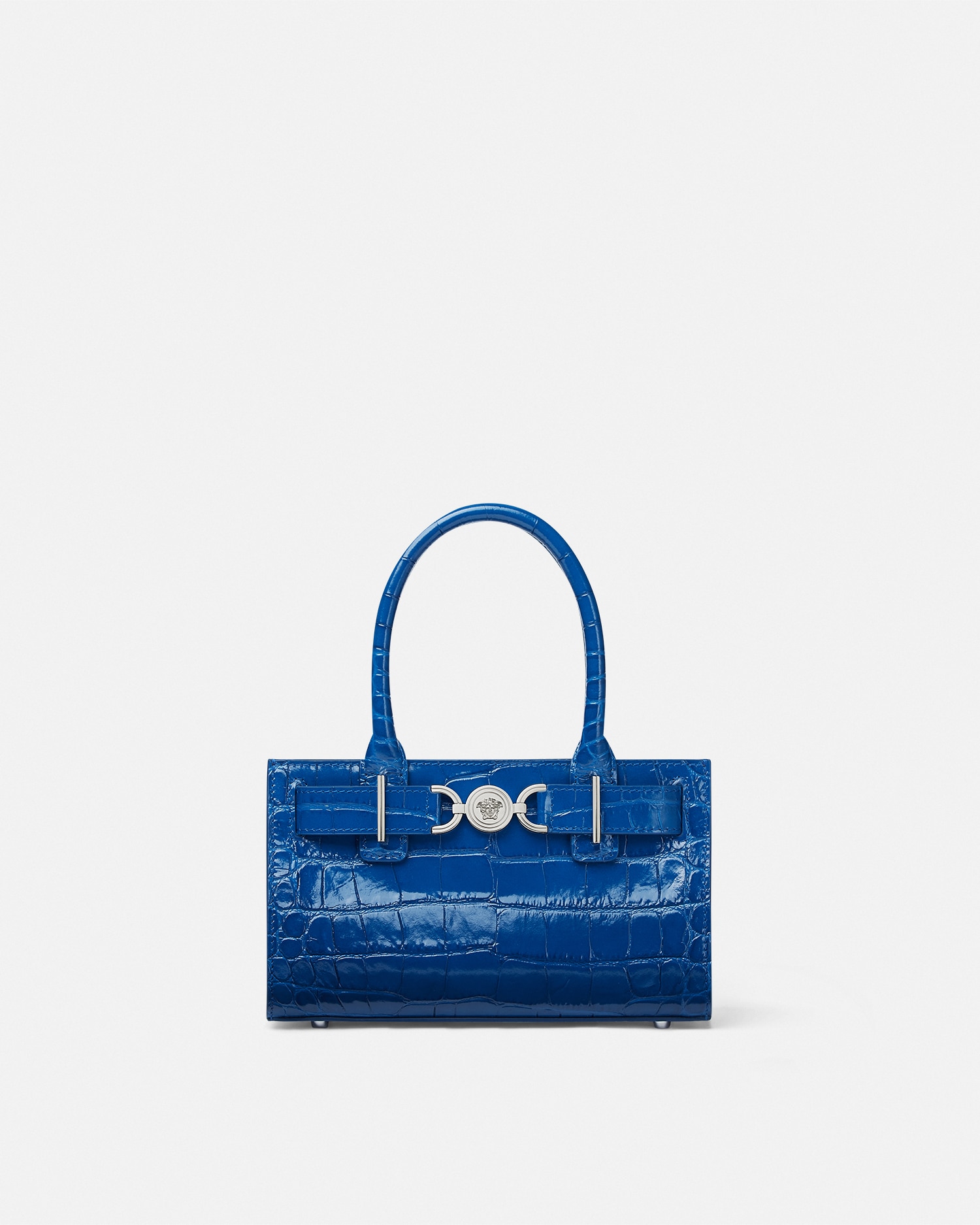 Versace Petit Fourre-tout Medusa '95 Effet Croco In Blue