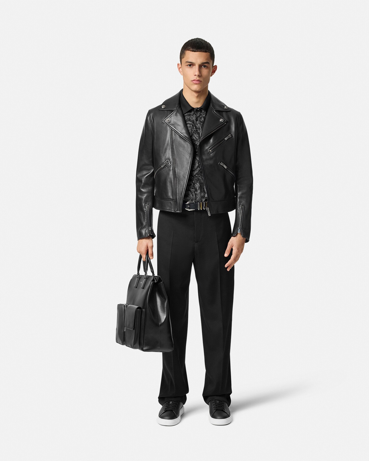 Barocco Polo Shirt Blue VERSACE US