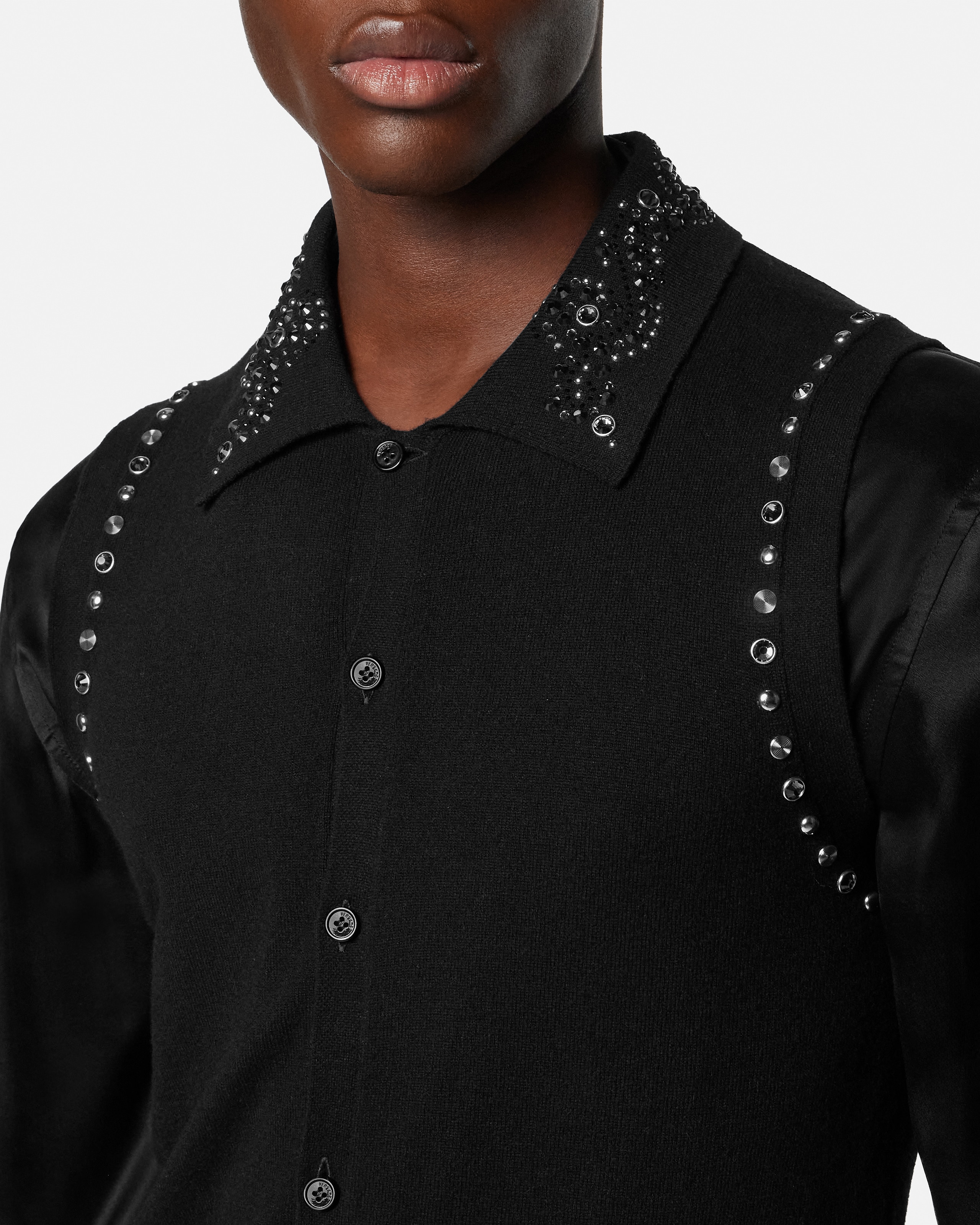 Embellished Cashmere-Blend Knit Vest