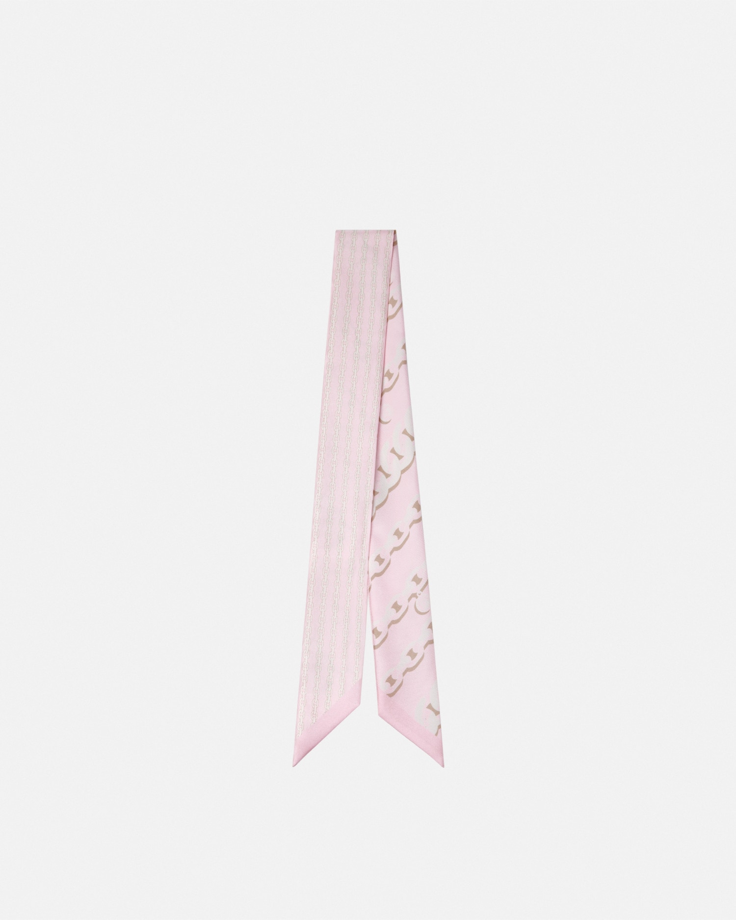 Versace Chain Link-print Scarf In Pink+print