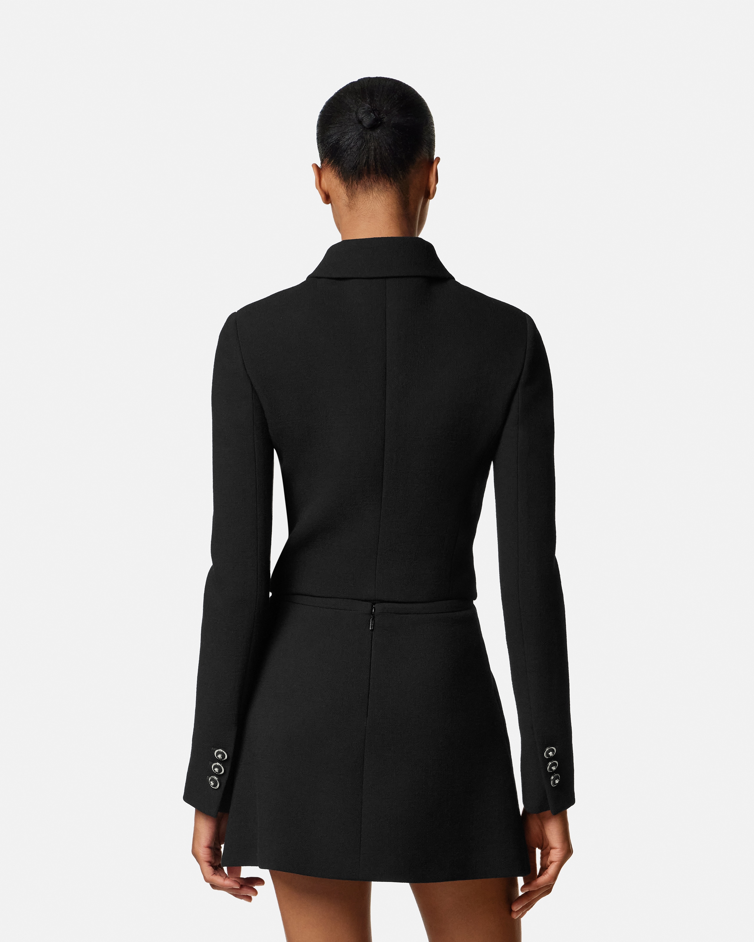 Double-Wool Crêpe Crop Jacket