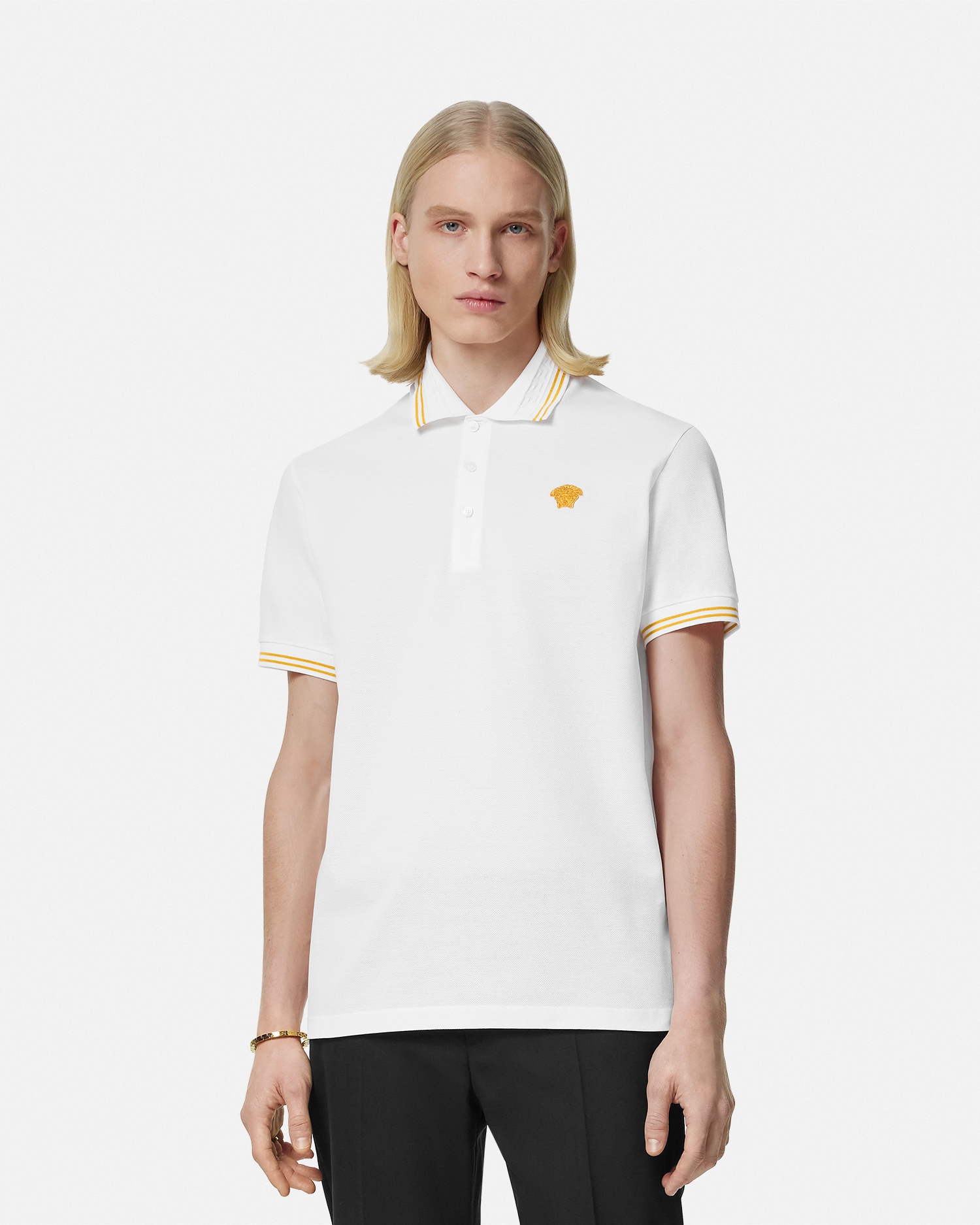 Medusa Polo Shirt White | VERSACE US