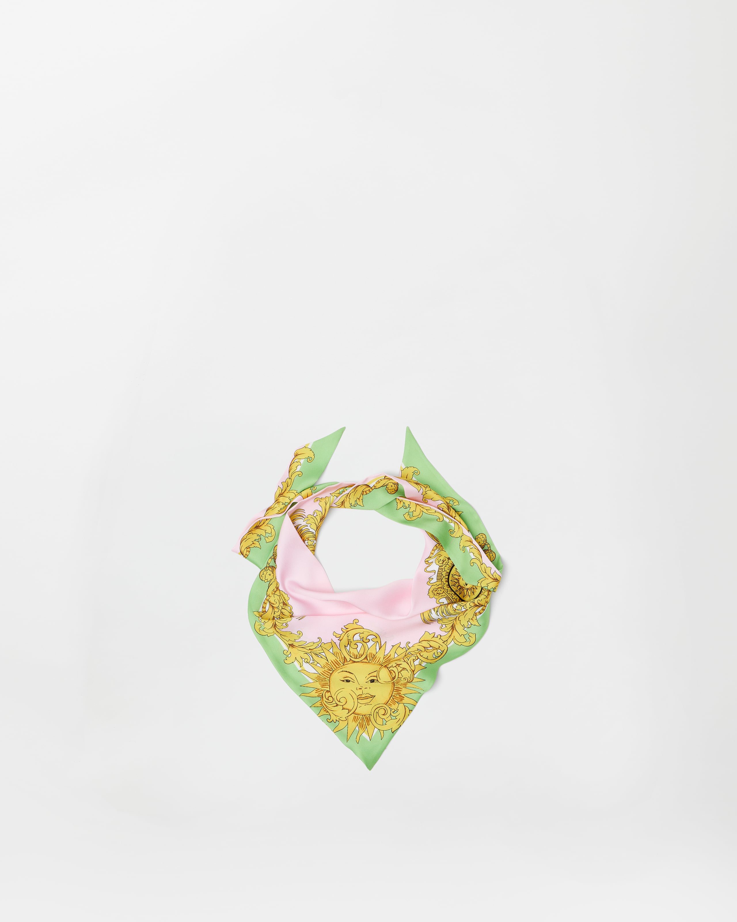 Versace Printed Twill Bandana In Multi