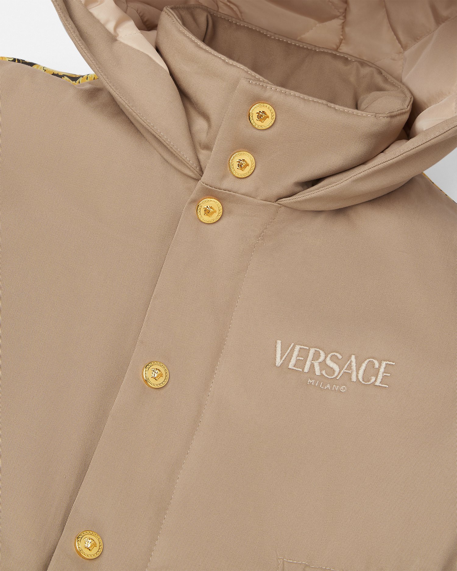 Embroidered Versace Milano Kids Parka