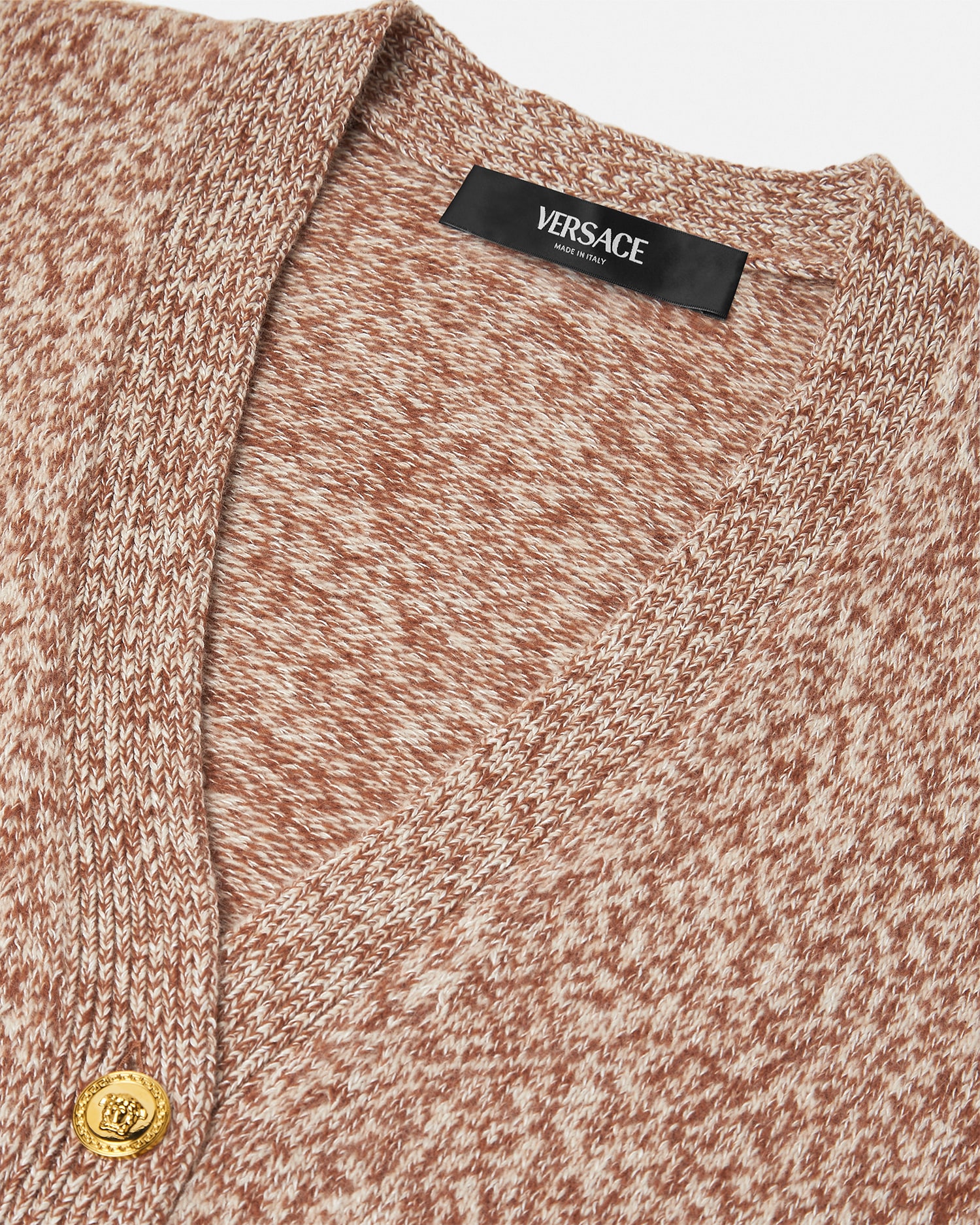 Mouliné Cashmere-Blend Knit Boxy Cardigan